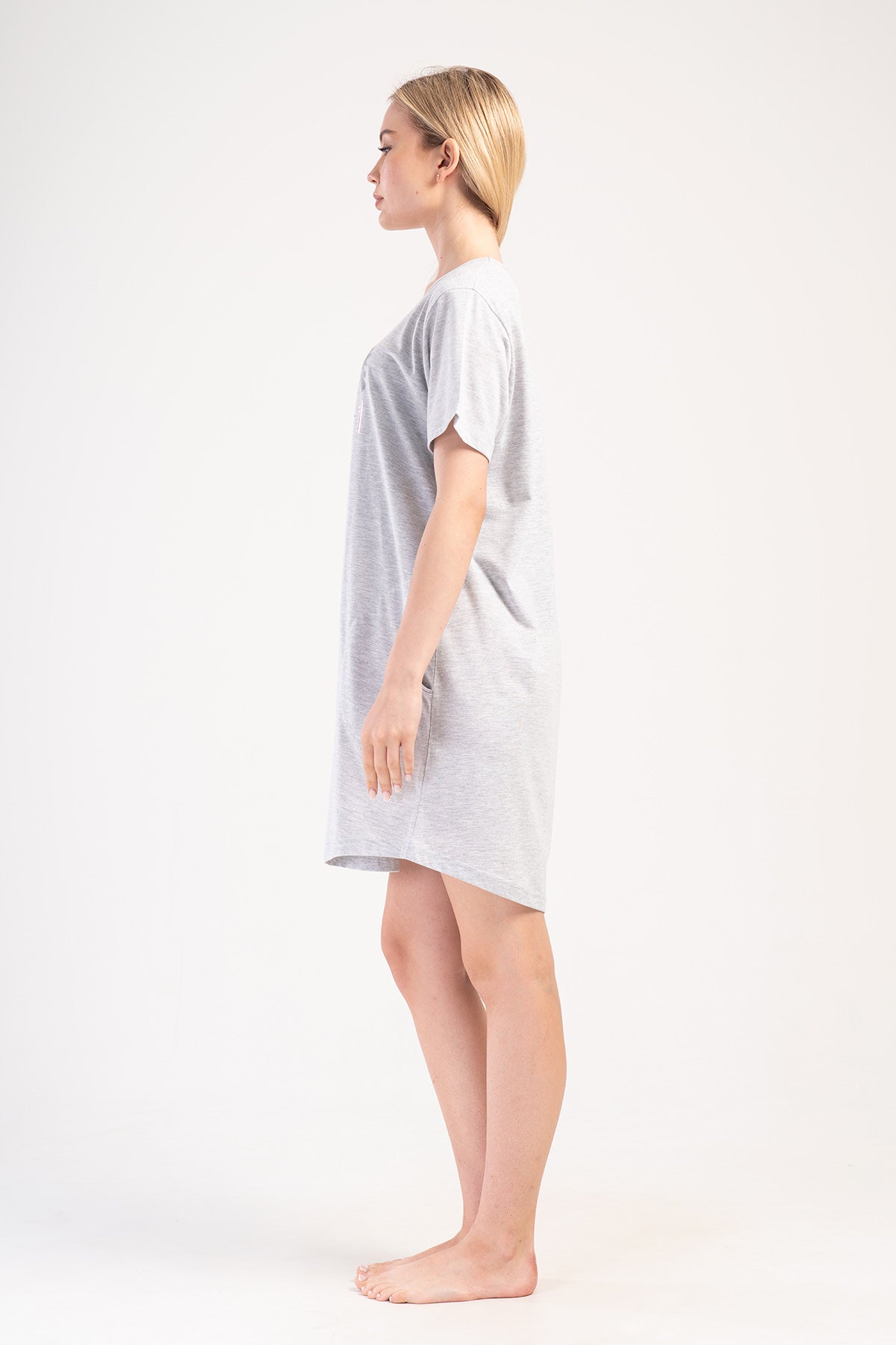 KADIN P.SUPREM XXL O YAKA KISA KOL ETEGI OVAL CEPLI TUNIK