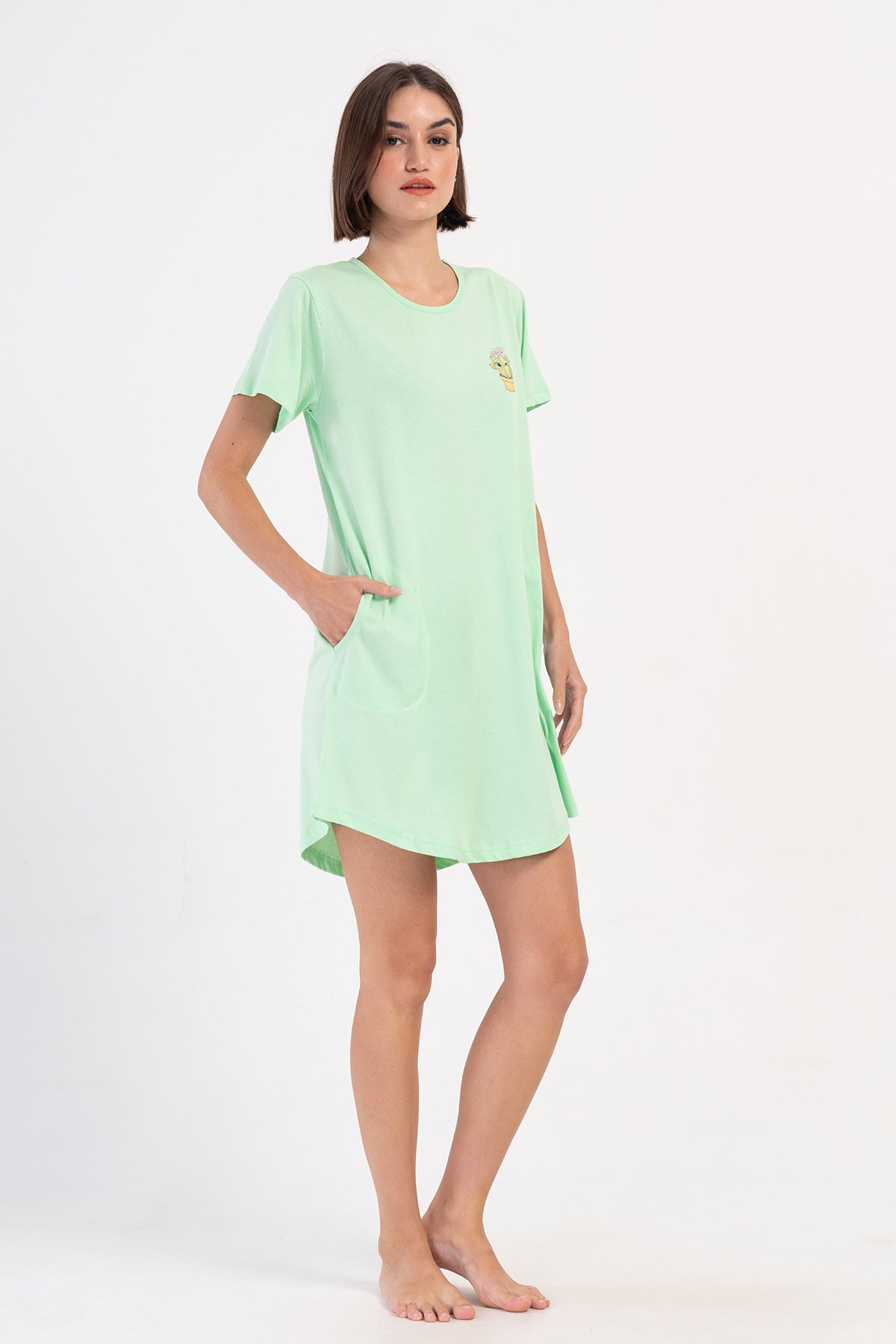 KADIN P.SUPREM O YAKA KISA KOL ETEGI OVAL CEPLI TUNIK