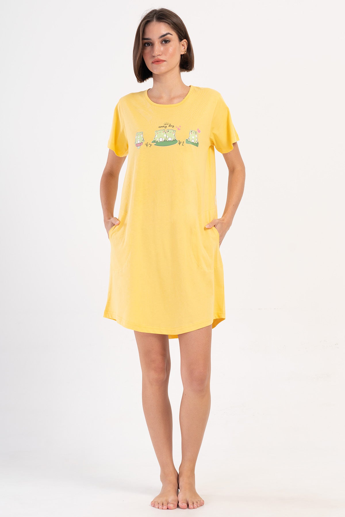 KADIN P.SUPREM O YAKA KISA KOL ETEGI OVAL CEPLI TUNIK