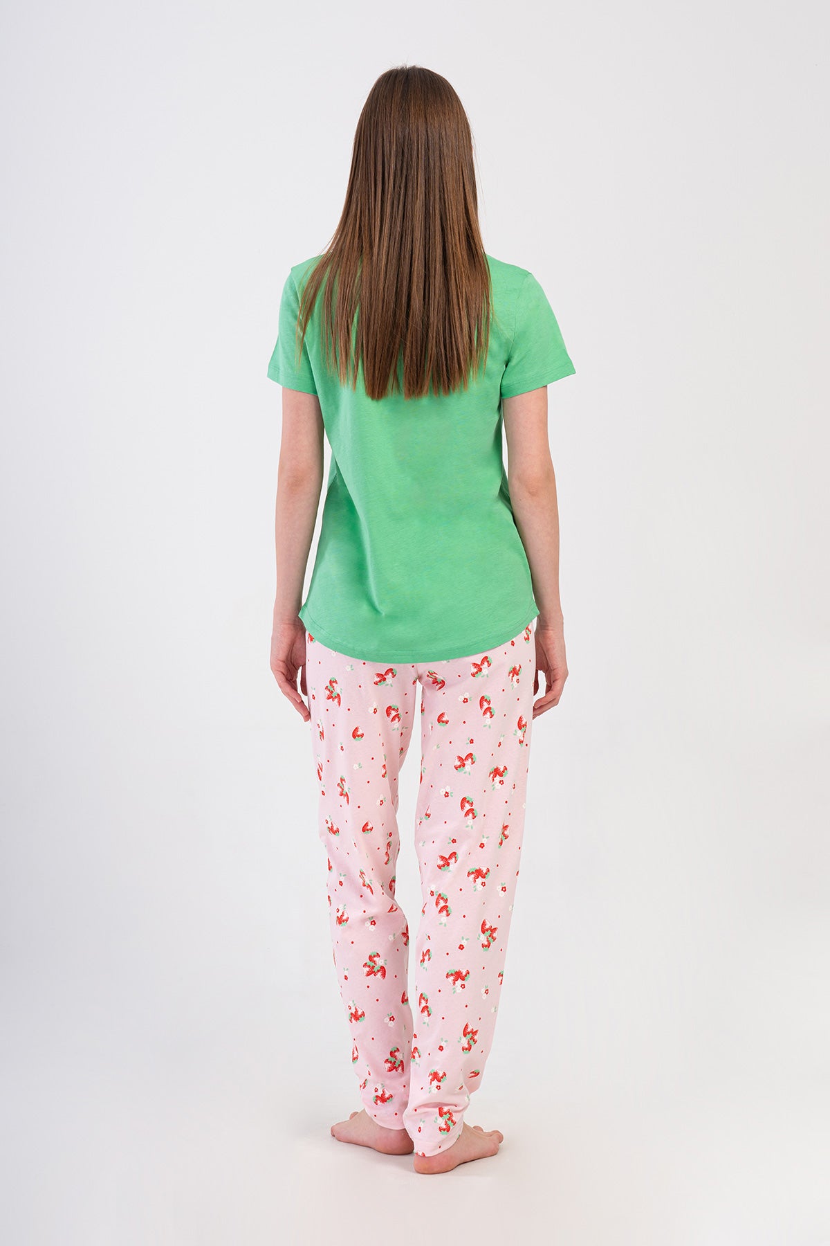 KADIN P.SUPREM O YAKA KISA KOL ETEGI OVAL PIJAMA TAKIM