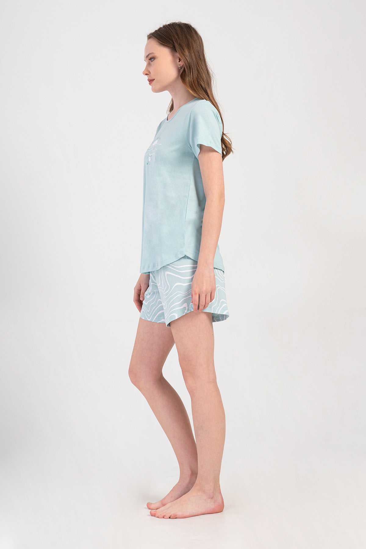 KADIN P.SUPREM O YAKA KISA KOL ETEGI OVAL SORT TAKIM