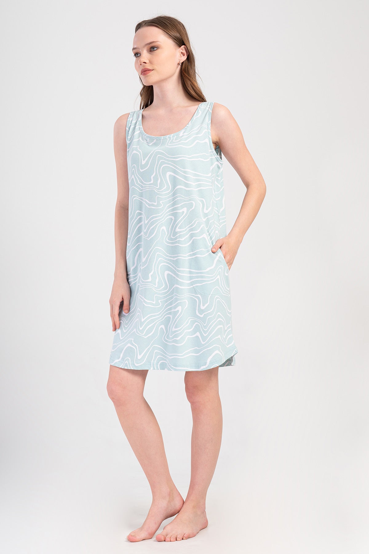 KADIN P.SUPREM GENIS ASKILI ETEGI OVAL CEPLI TUNIK