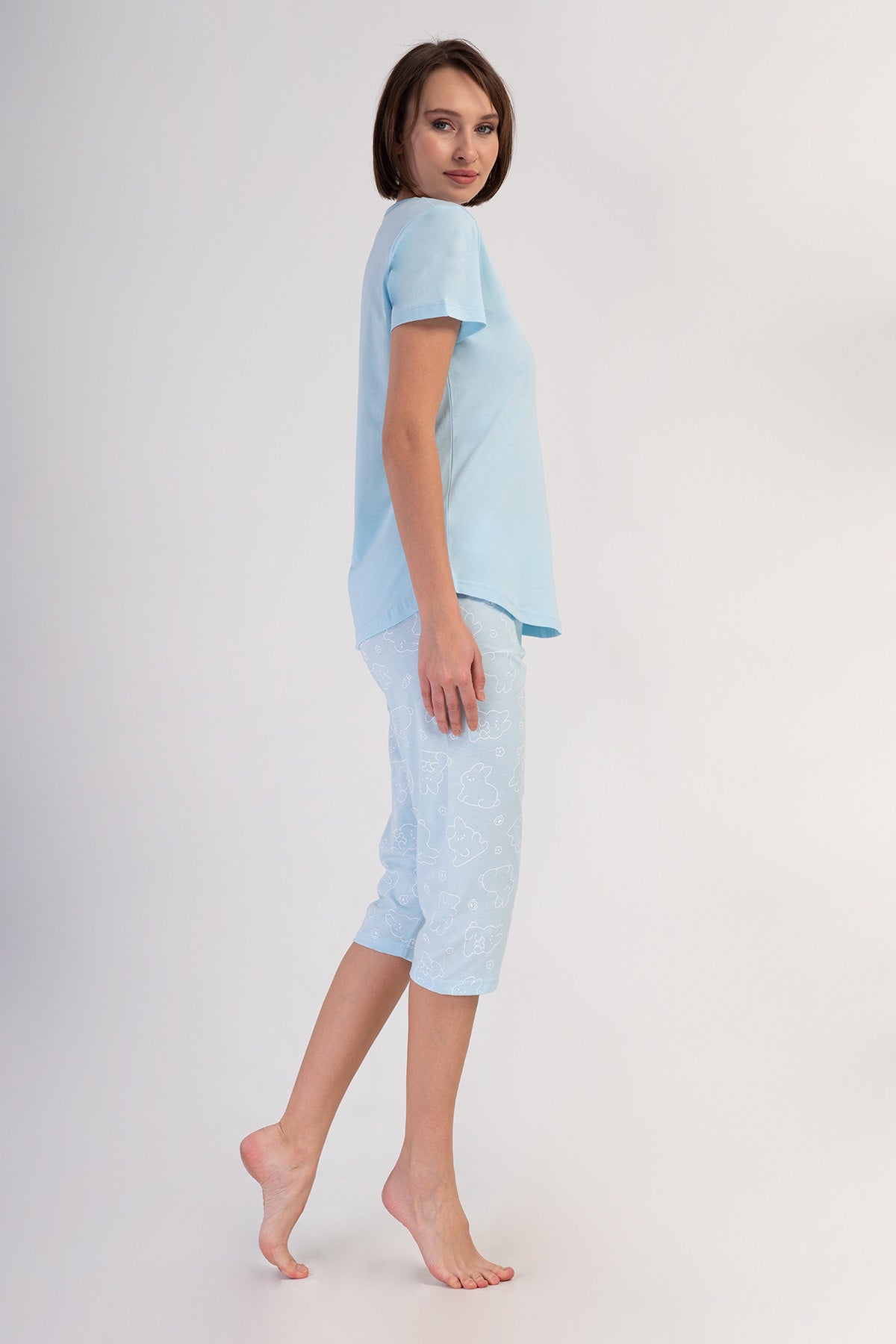 Woman Supreme Soft Blue Capri Set