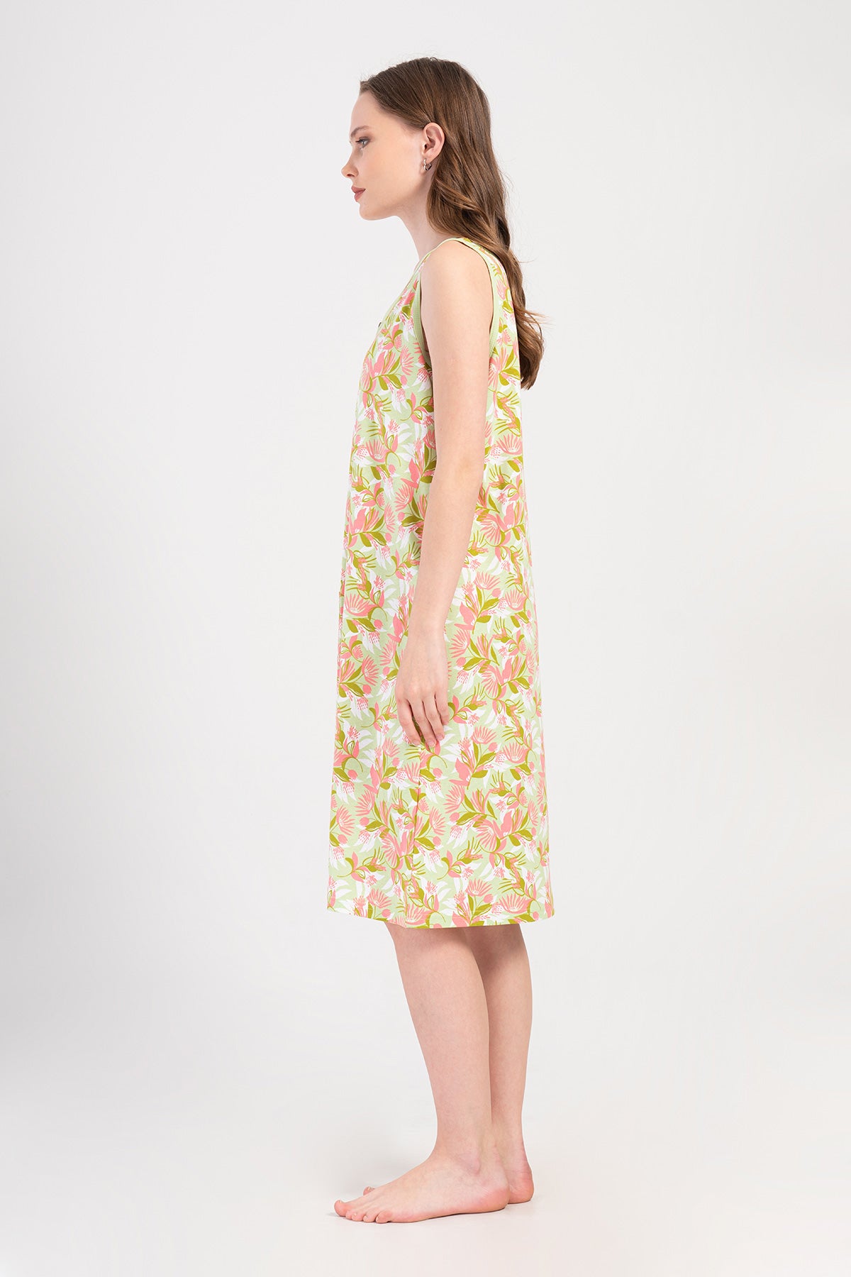 Woman Supreme Lase Sleeveless Home Dress