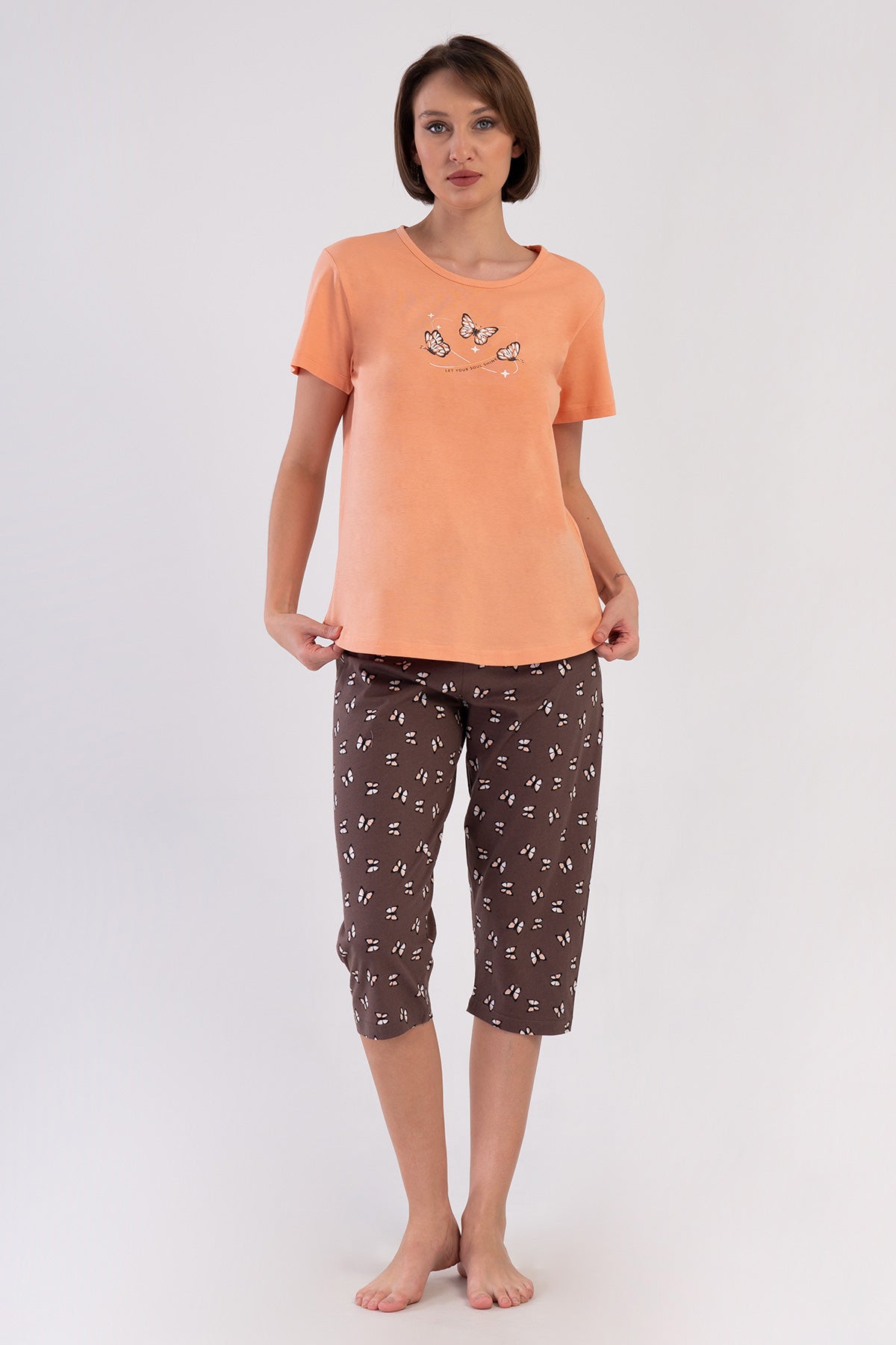 Woman Supreme Big Size Deny Capri Set