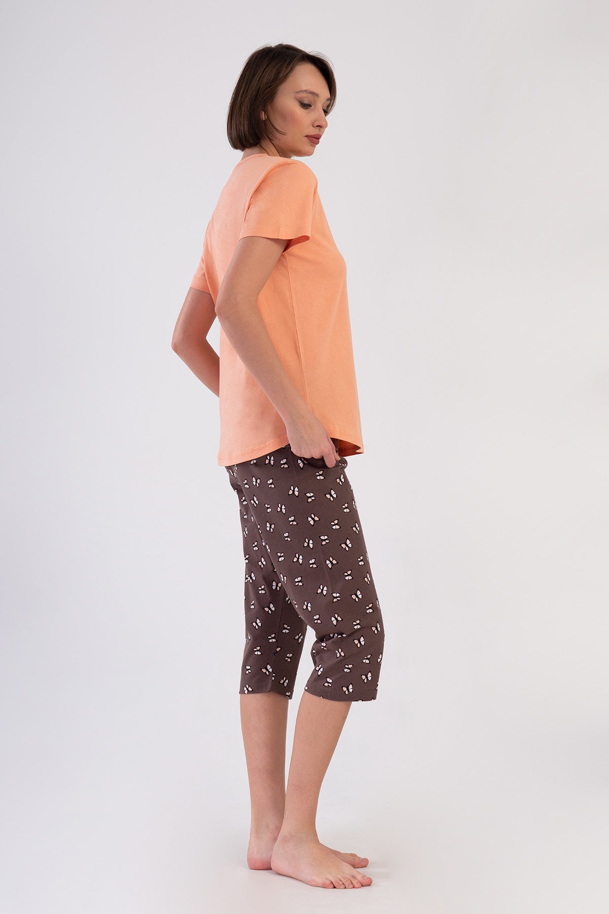 Woman Supreme Big Size Deny Capri Set