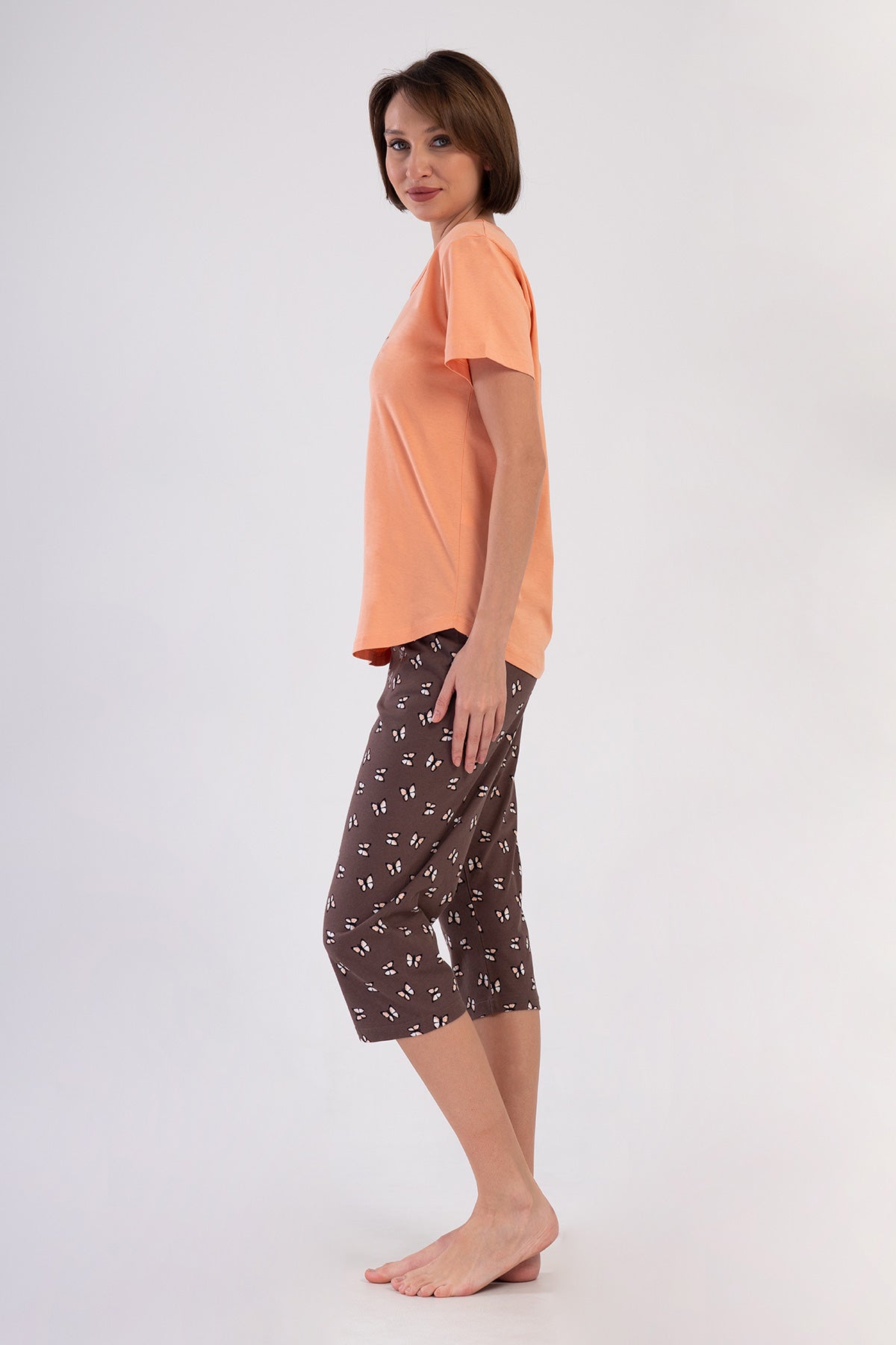 Woman Supreme Big Size Deny Capri Set