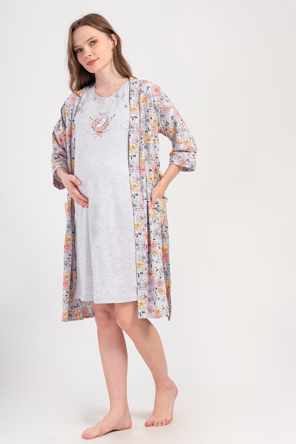 Woman Supreme Voba Pregnant Dressing Gown Set