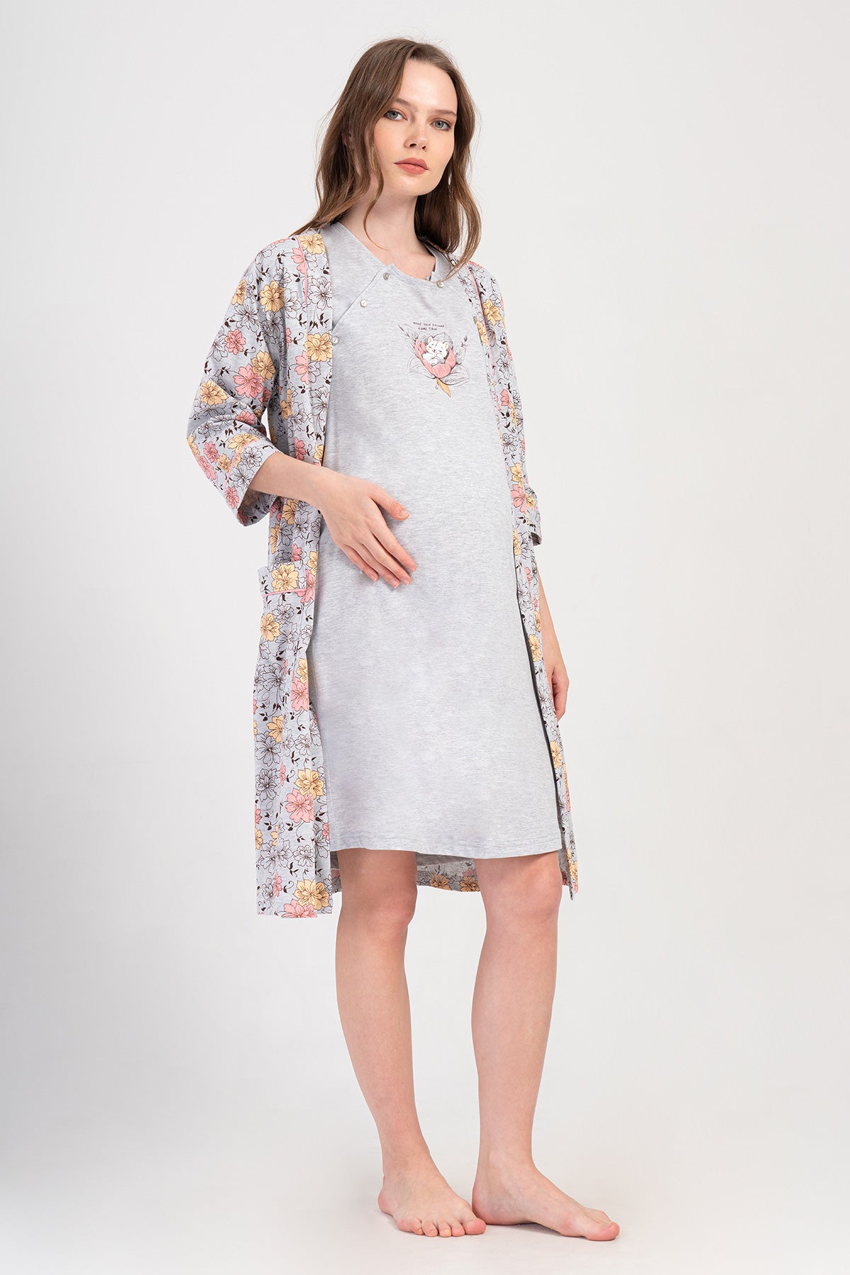 Woman Supreme Voba Pregnant Dressing Gown Set