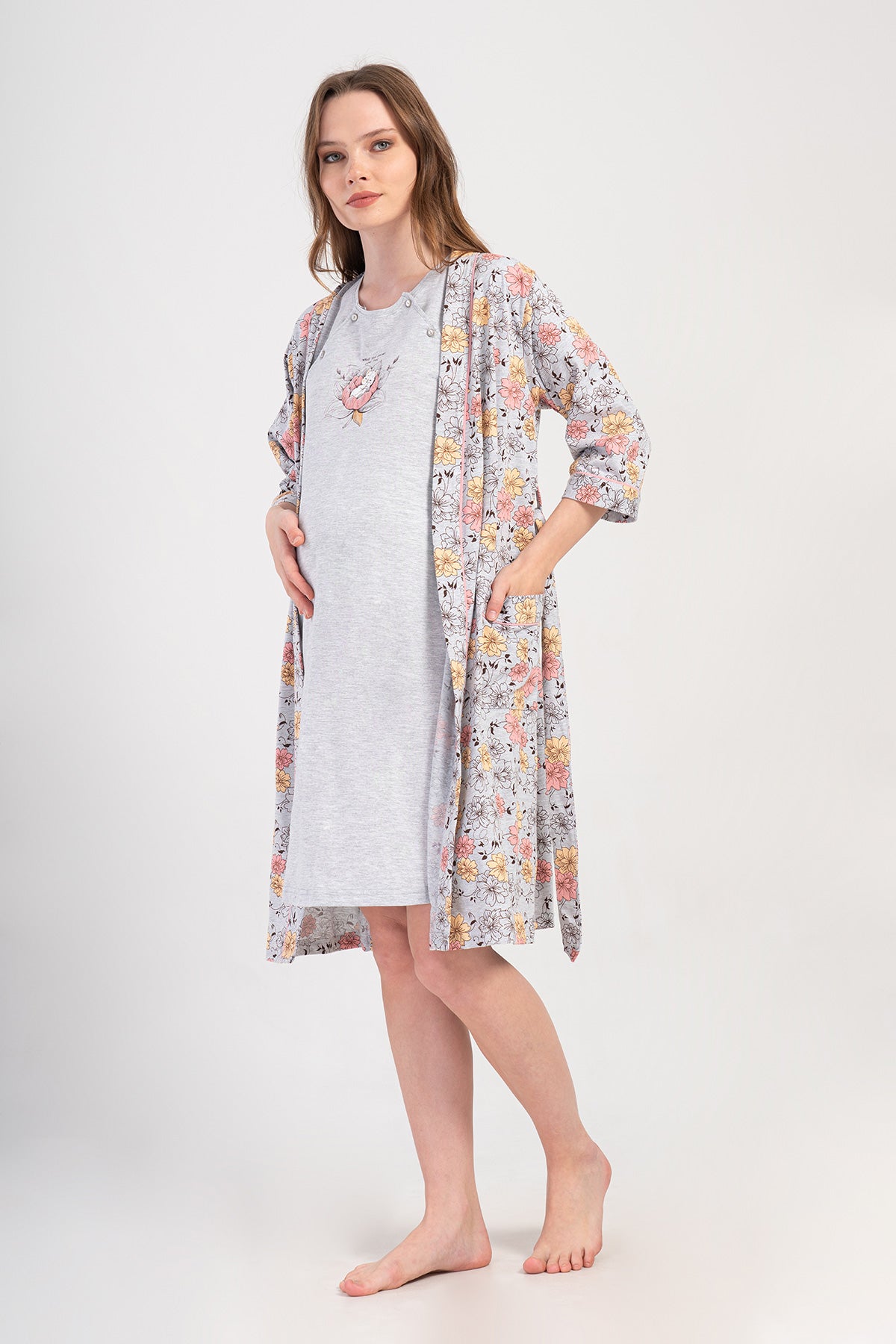 Woman Supreme Voba Pregnant Dressing Gown Set