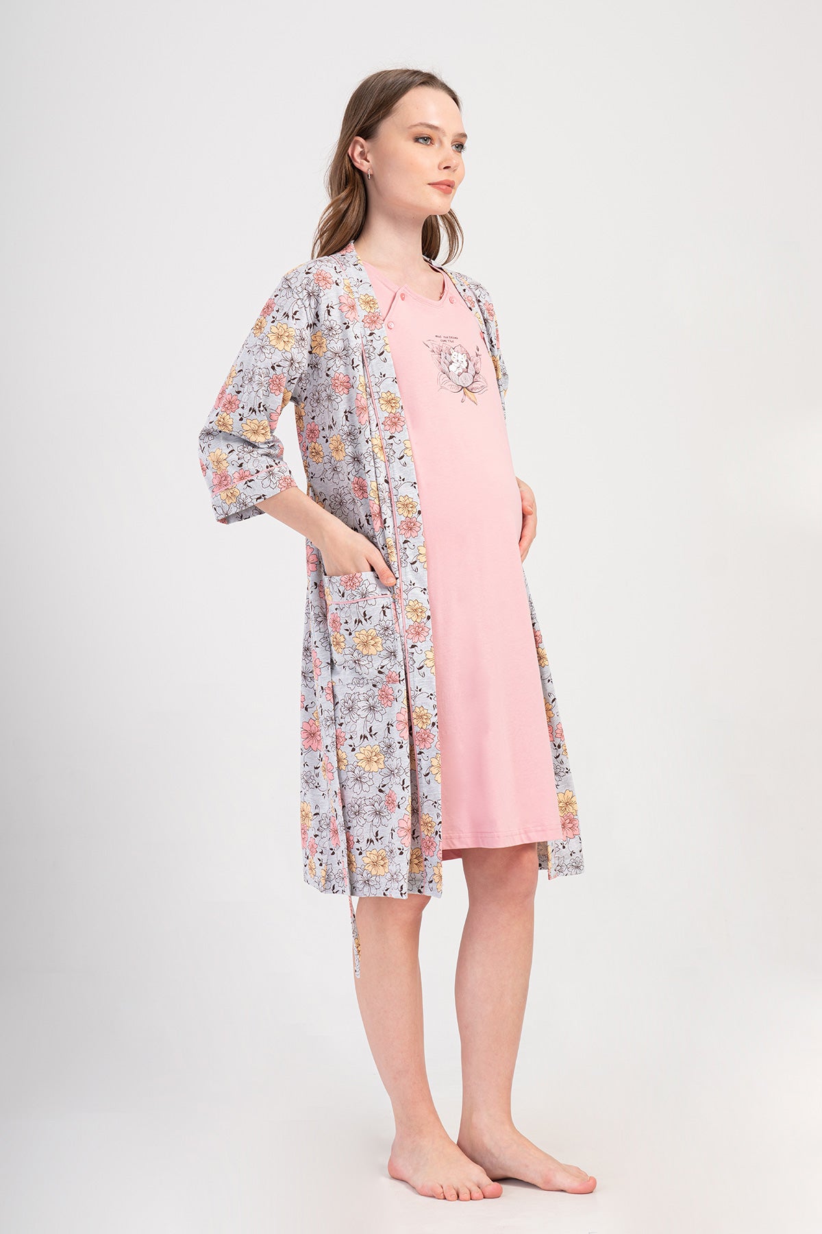 Woman Supreme Voba Pregnant Dressing Gown Set