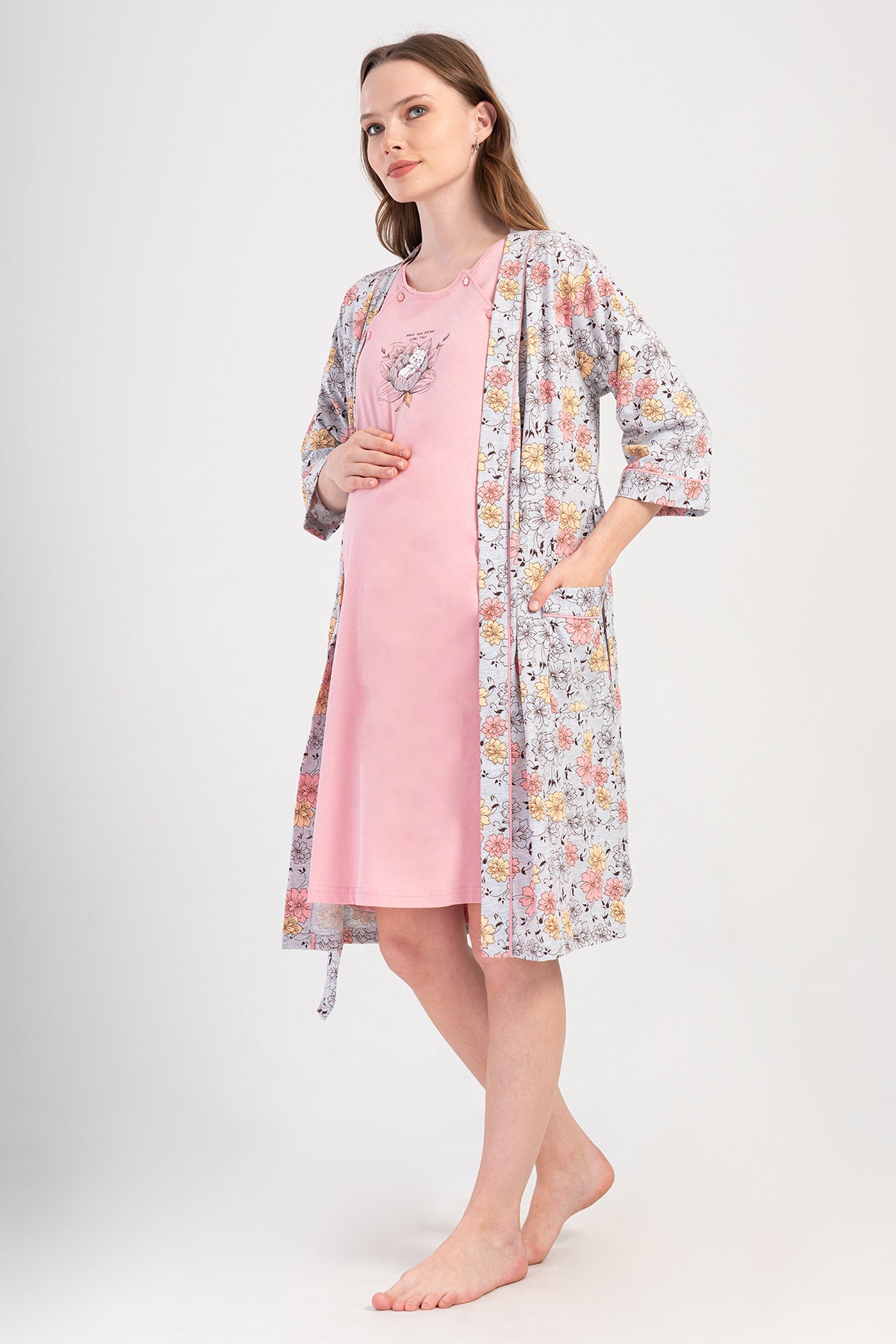 Woman Supreme Voba Pregnant Dressing Gown Set