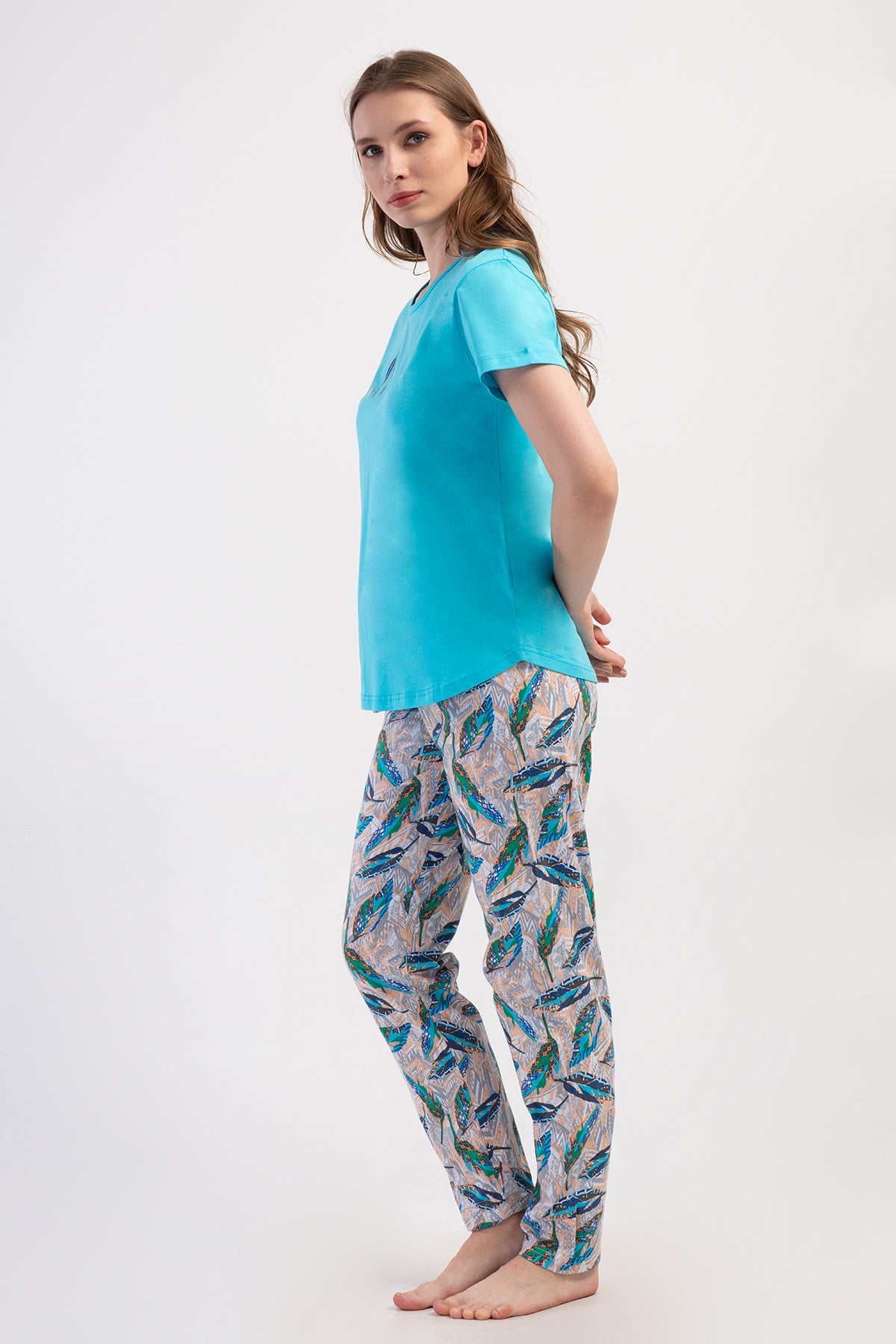 KADIN P.SUPREM O YAKA KISA KOL ETEGI OVAL PIJAMA TAKIM
