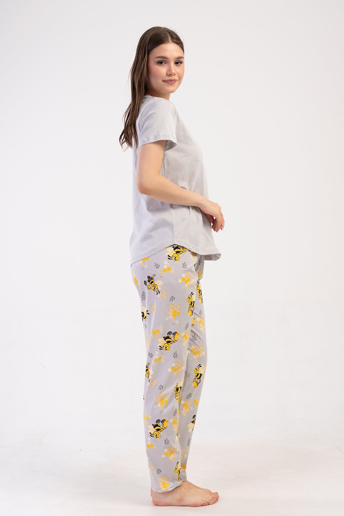KADIN P.SUPREM O YAKA KISA KOL ETEGI OVAL PIJAMA TAKIM