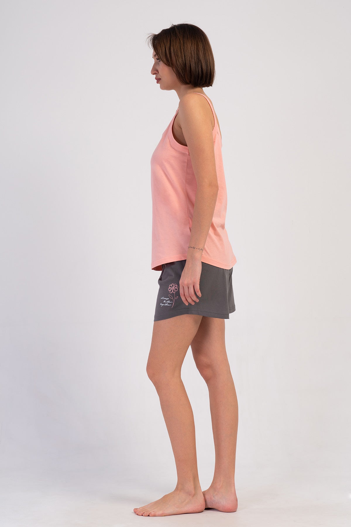 Woman Supreme Big Size Oly Thin Strap Short Set