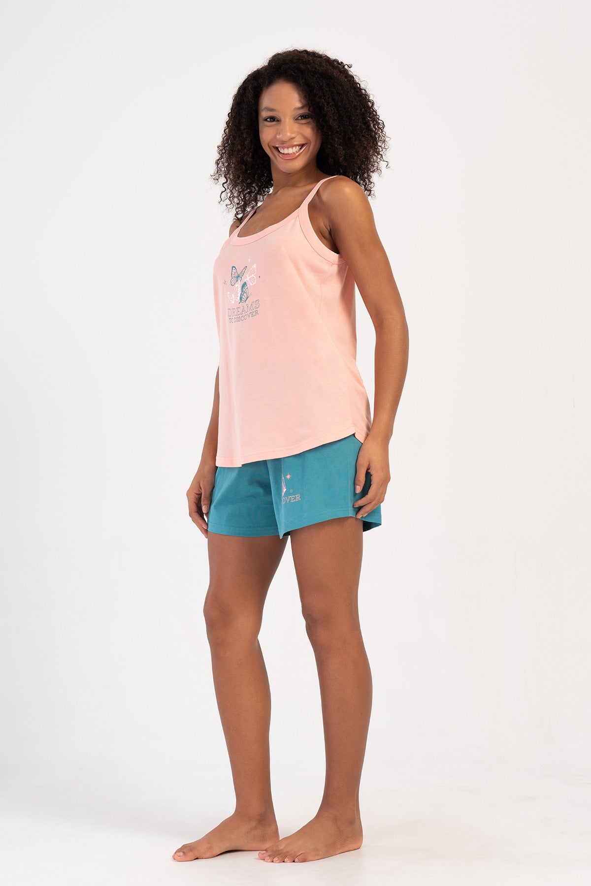 Woman Supreme Big Size Tevia Thin Strap Short Set 