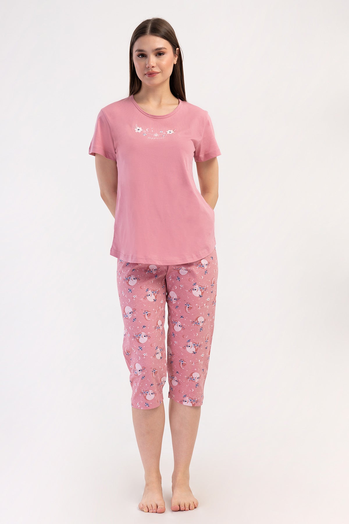 Woman Supreme Hesna Short Sleeve Capri Set