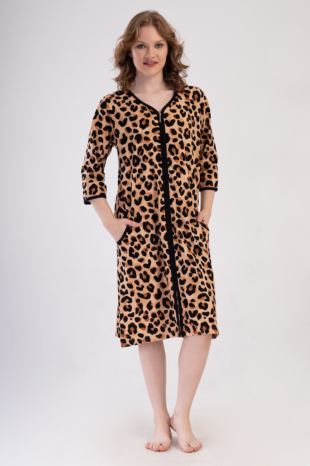 Woman Supreme Big Size Leopard Home Dress