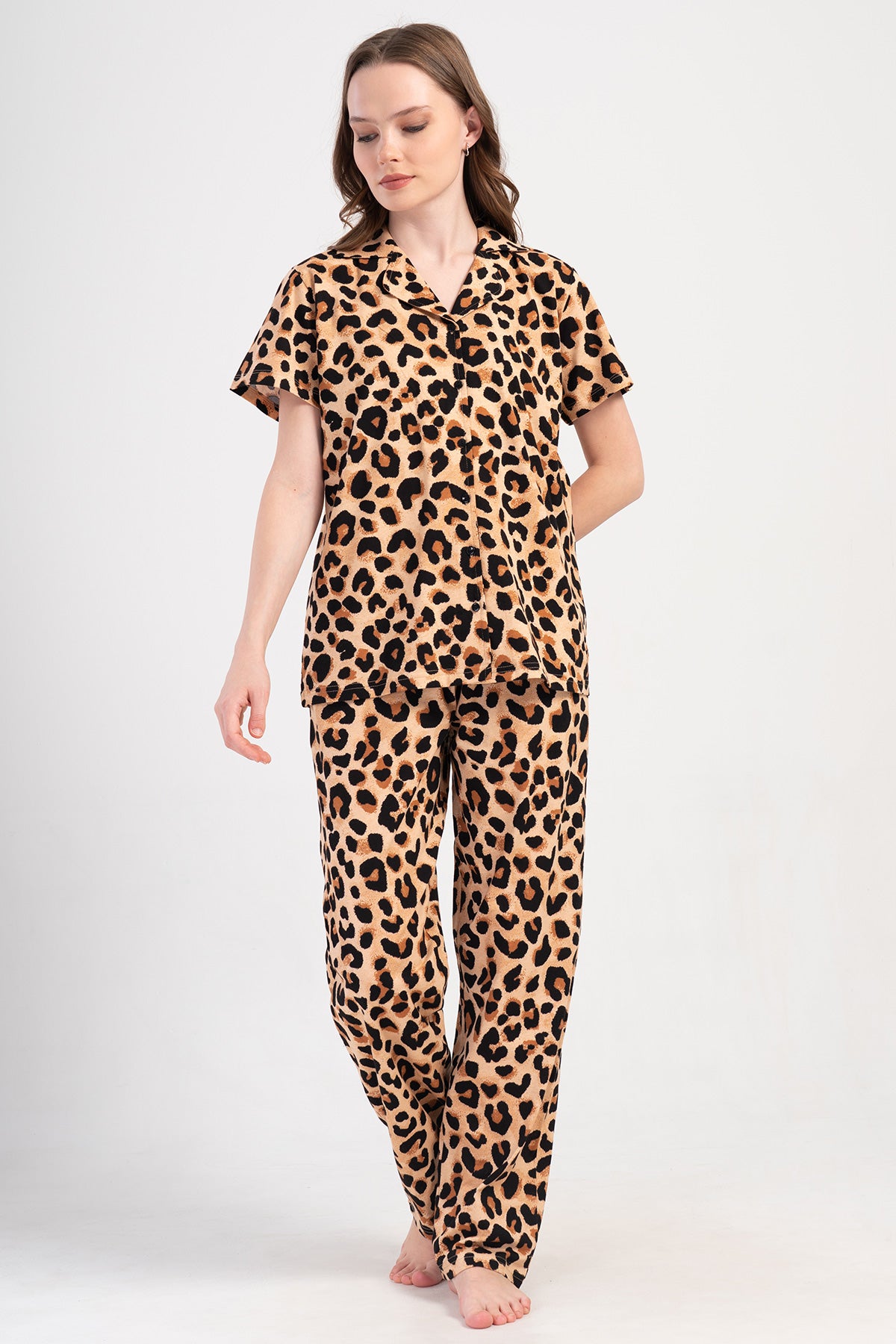 Woman Supreme Big Size Leopard Pyjama Set