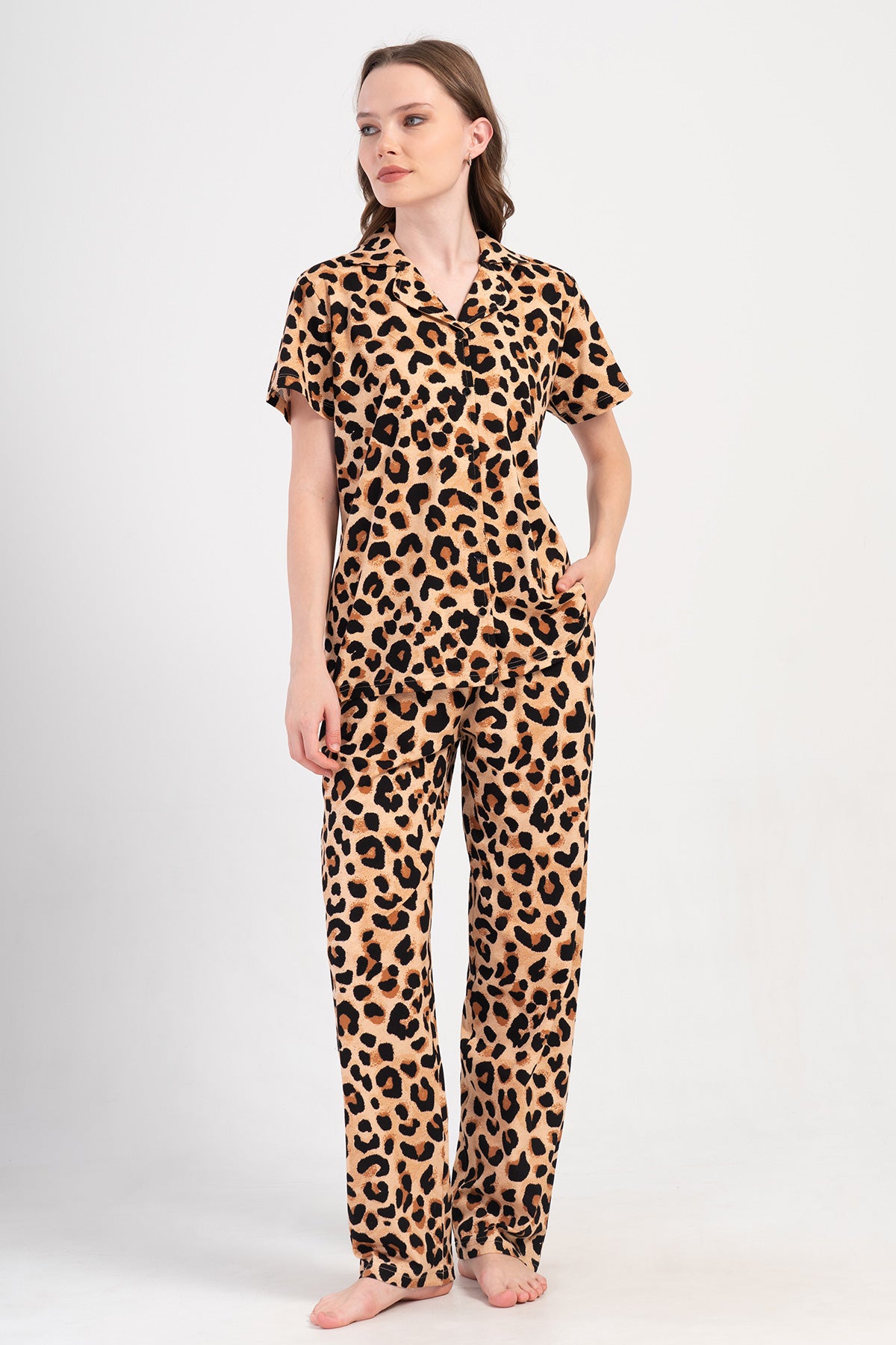 Woman Supreme Big Size Leopard Pyjama Set