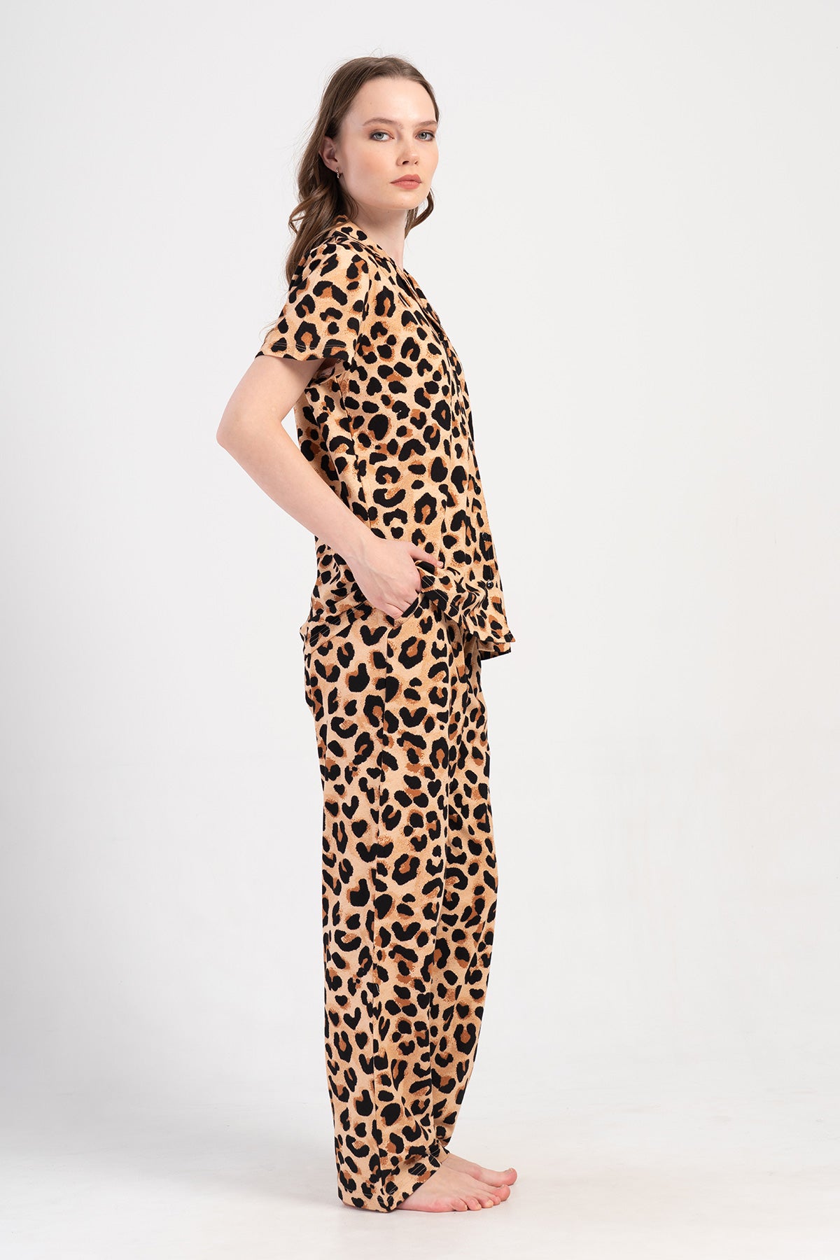Woman Supreme Big Size Leopard Pyjama Set