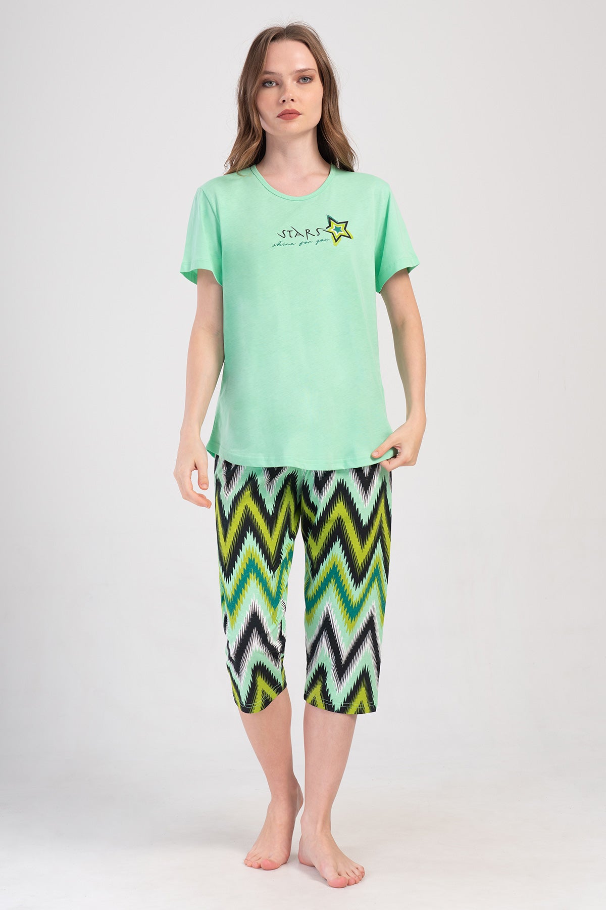 Woman Supreme Big Size Dima Capri Set