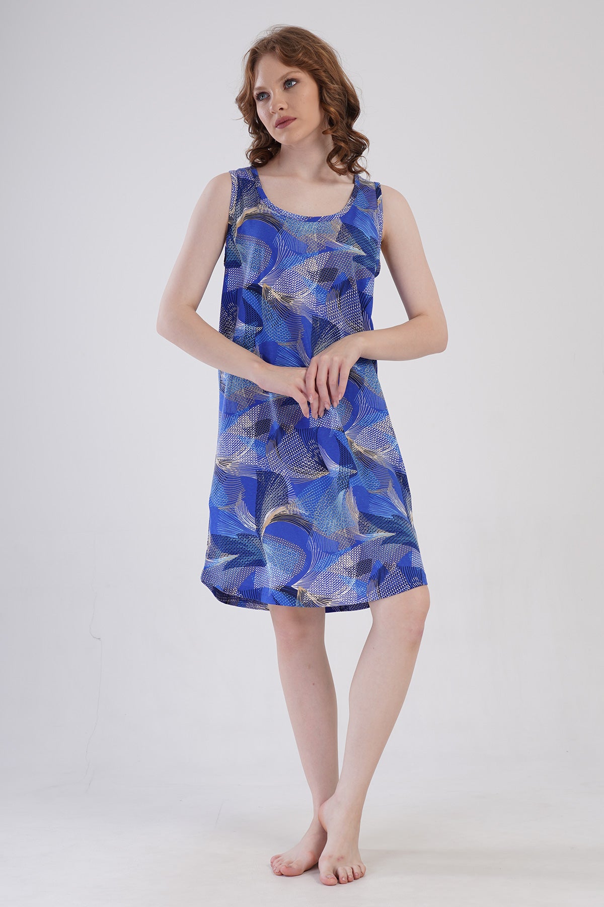 KADIN P.SUPREM XXL O YAKA GENIS ASKILI ETEGI OVAL TUNIK