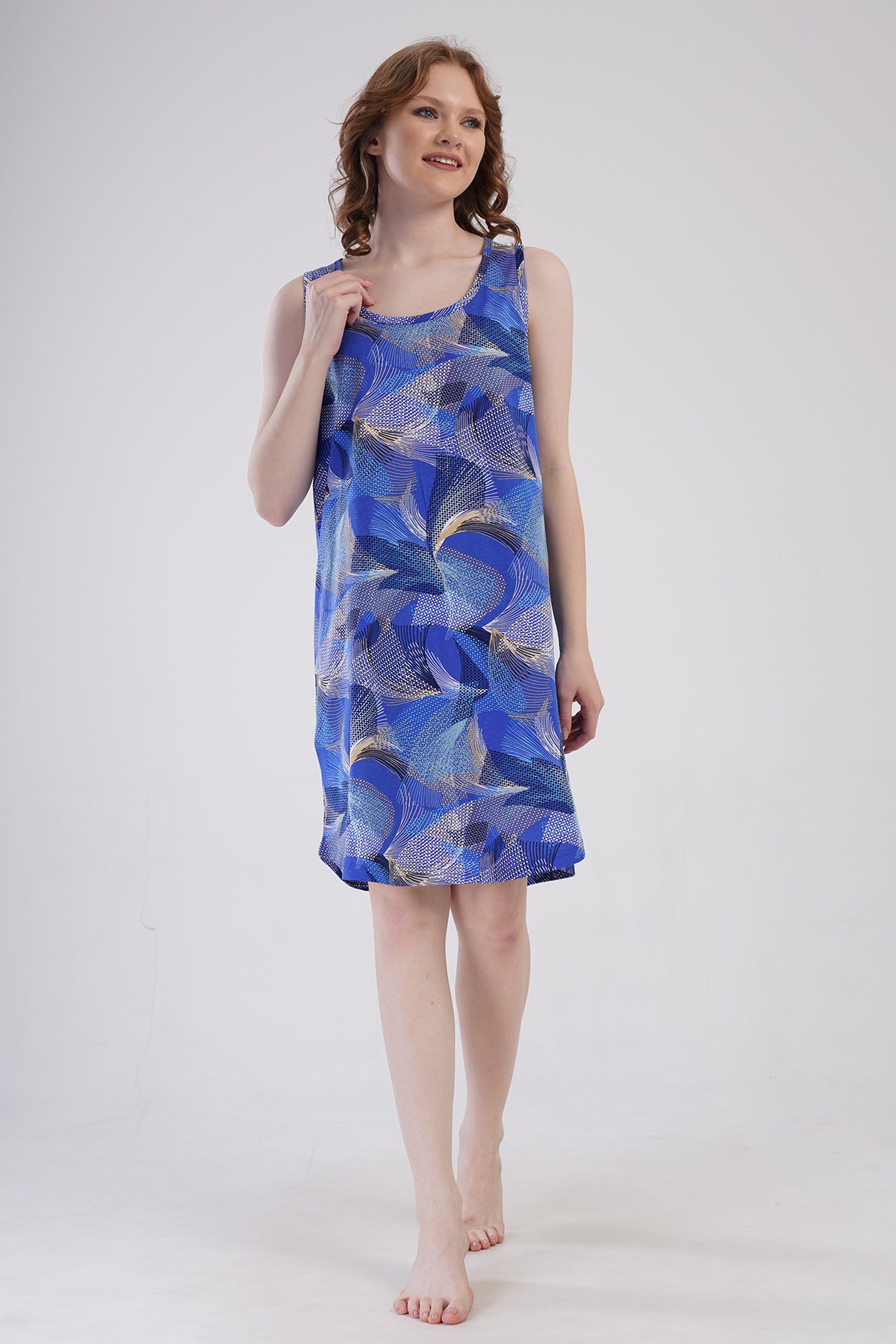 KADIN P.SUPREM XXL O YAKA GENIS ASKILI ETEGI OVAL TUNIK