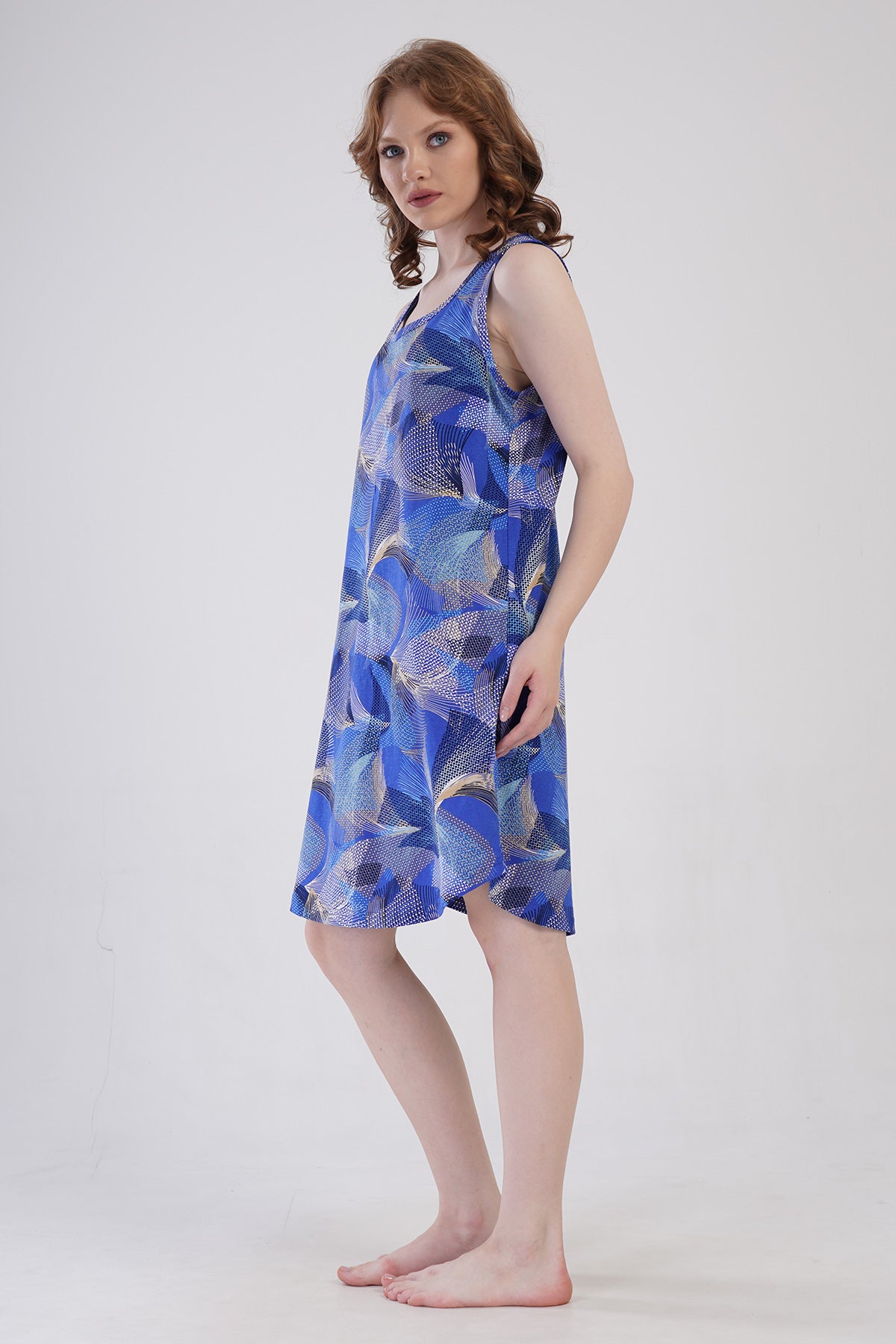 KADIN P.SUPREM XXL O YAKA GENIS ASKILI ETEGI OVAL TUNIK