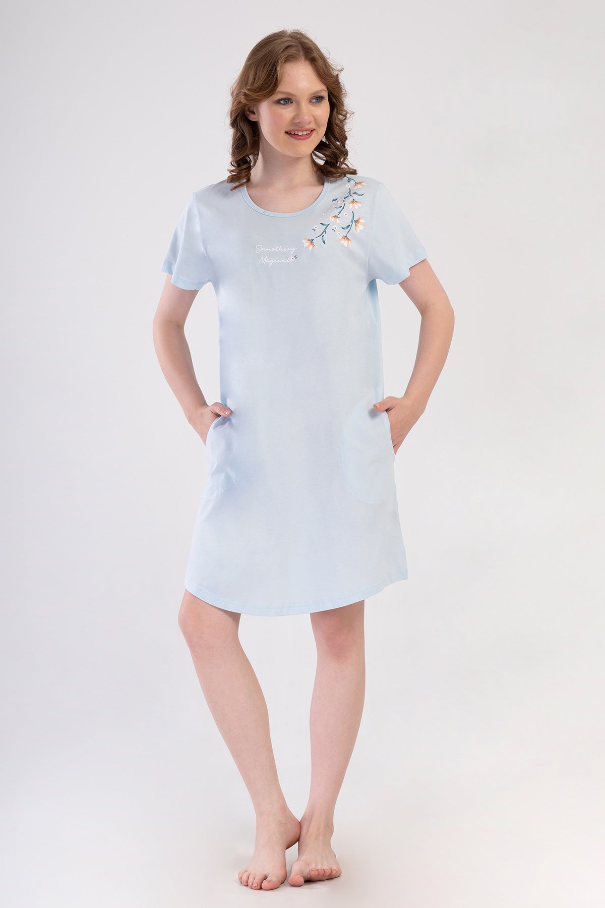 KADIN P.SUPREM XXL O YAKA KISA KOL ETEGI OVAL CEPLI TUNIK