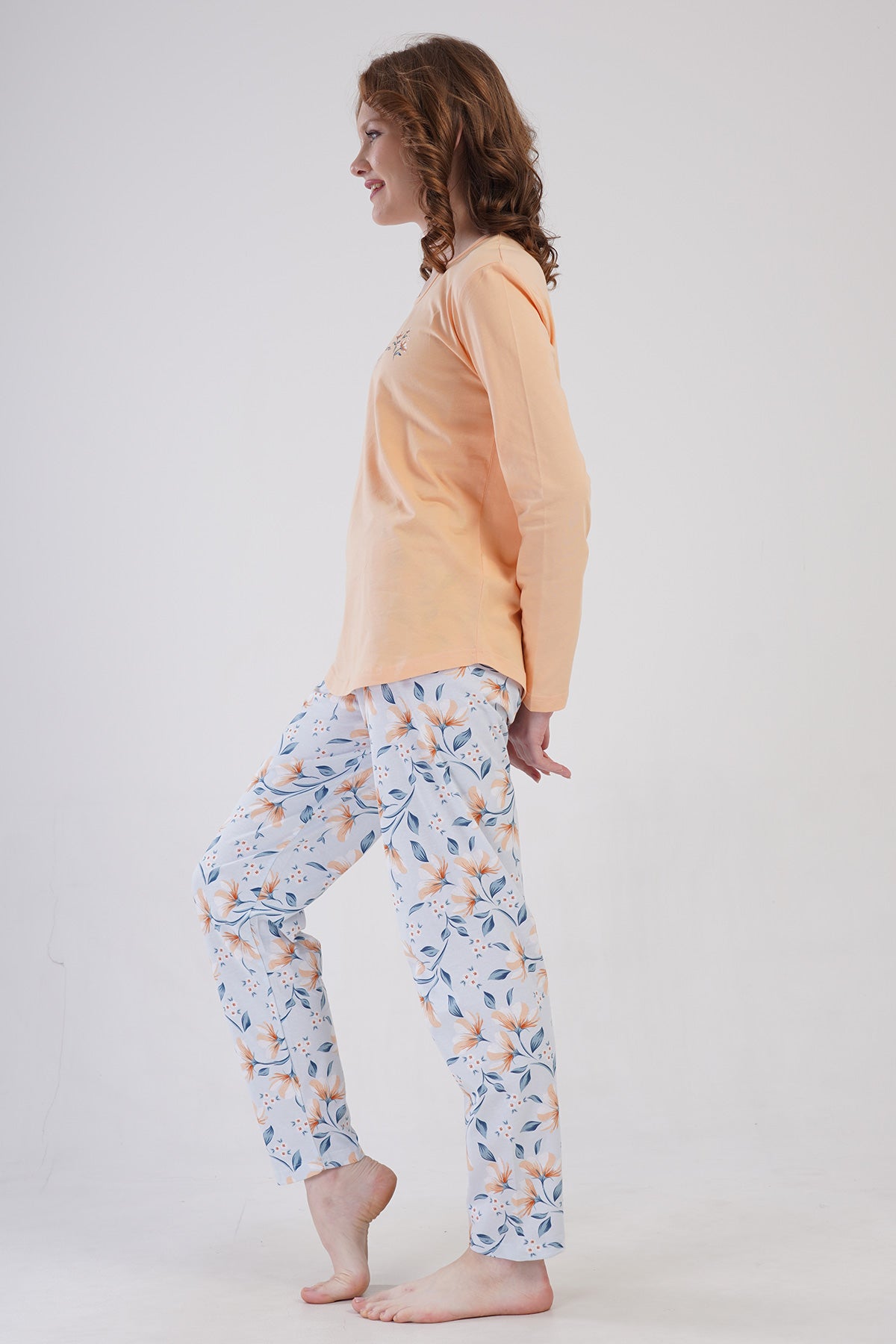 KADIN P.SUPREM O YAKA UZUN KOL ETEGI OVAL PIJAMA TAKIM