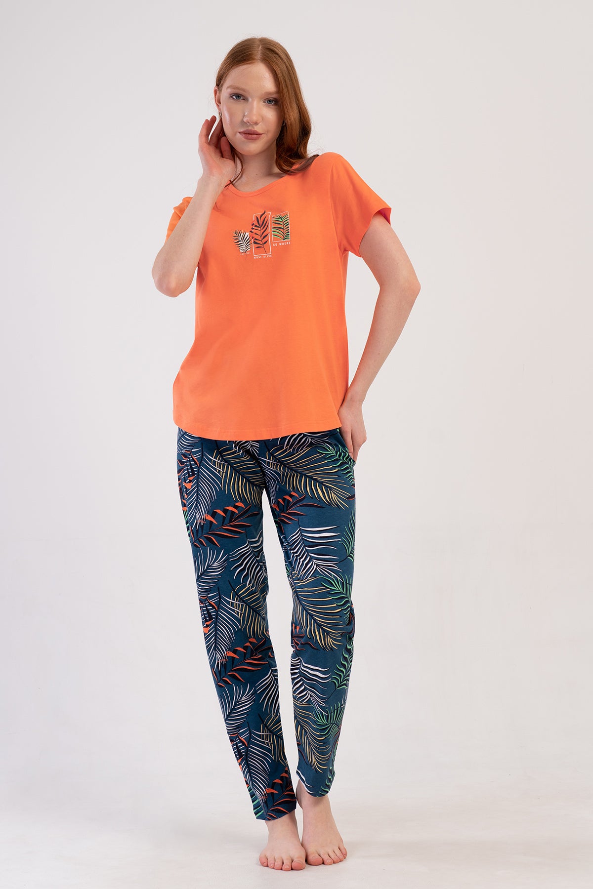 KADIN P.SUPREM XXL O YAKA KISA KOL ETEGI OVAL PIJAMA TAKIM