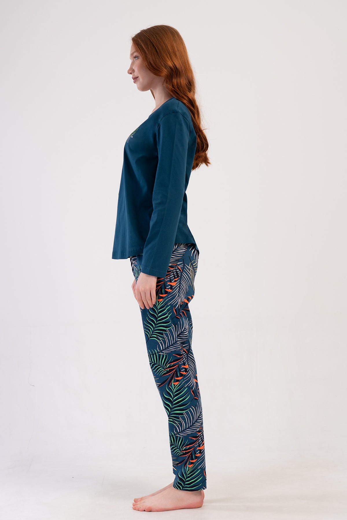 KADIN P.SUPREM O YAKA UZUN KOL ETEGI OVAL PIJAMA TAKIM