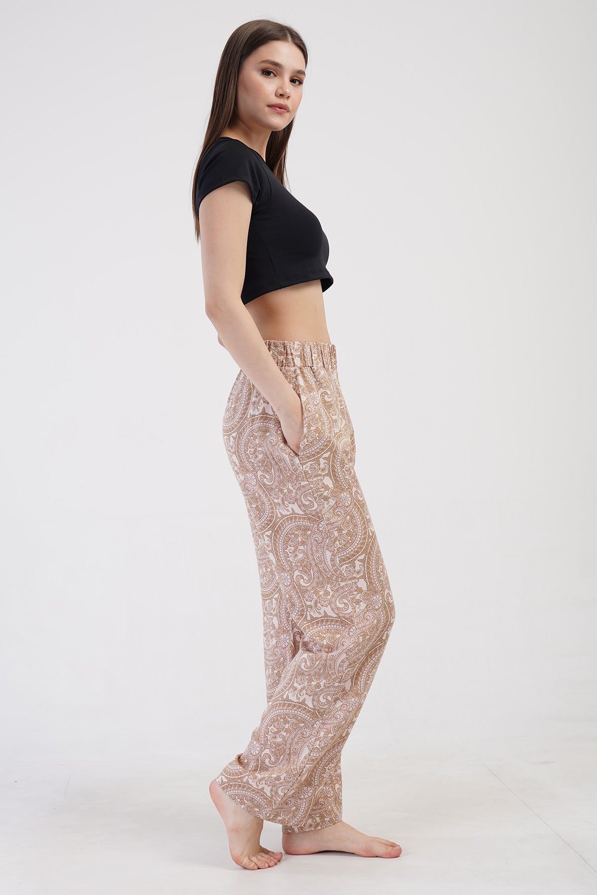 KADIN VISCON CEPLI TEK ALT PIJAMA