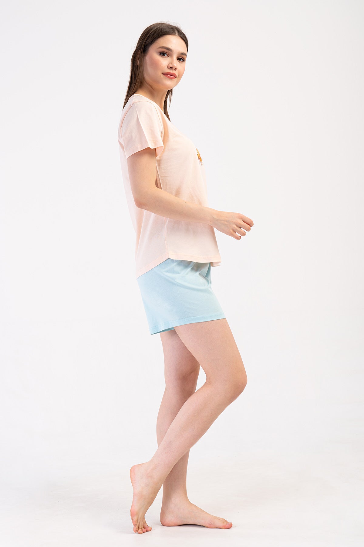 KADIN P.SUPREM O YAKA KISA KOL ETEGI OVAL SORT TAKIM