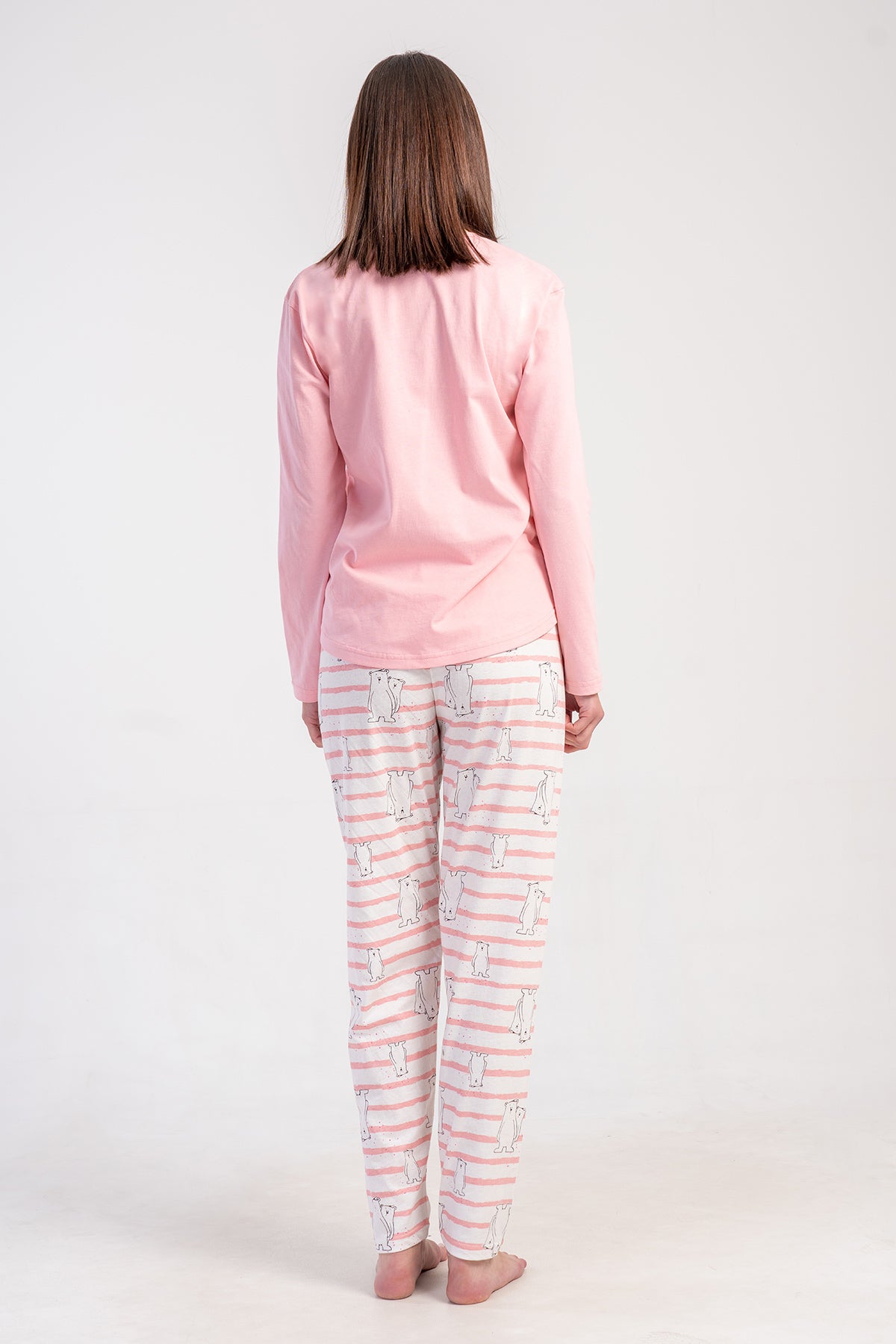 KADIN P.SUPREM O YAKA UZUN KOL ETEGI OVAL PIJAMA TAKIM