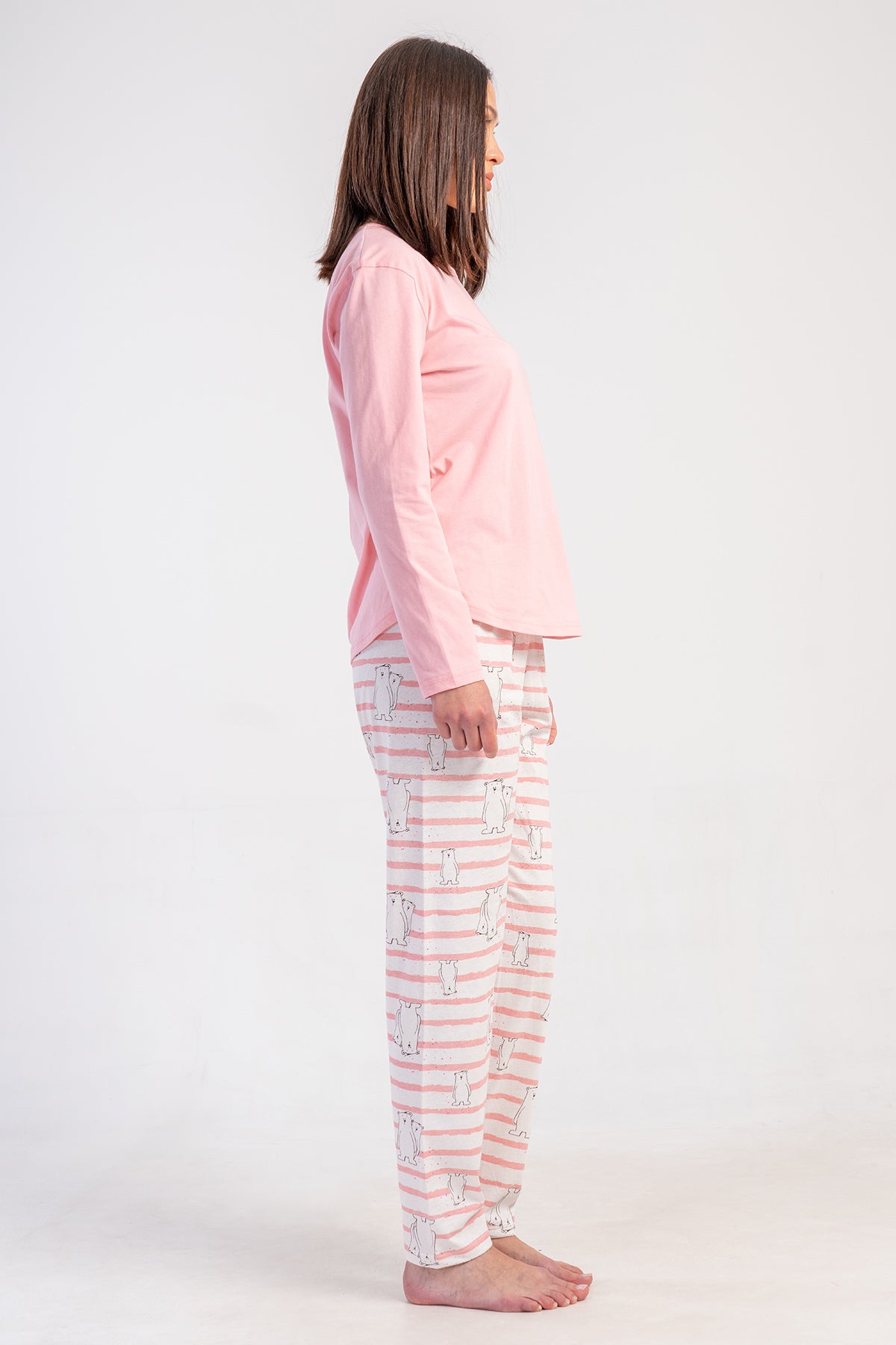 KADIN P.SUPREM O YAKA UZUN KOL ETEGI OVAL PIJAMA TAKIM