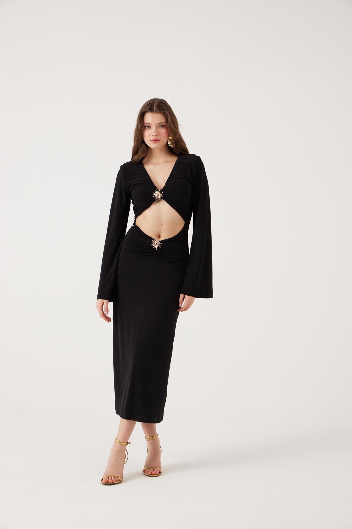 Sunlit Elbise Siyah Siyah M