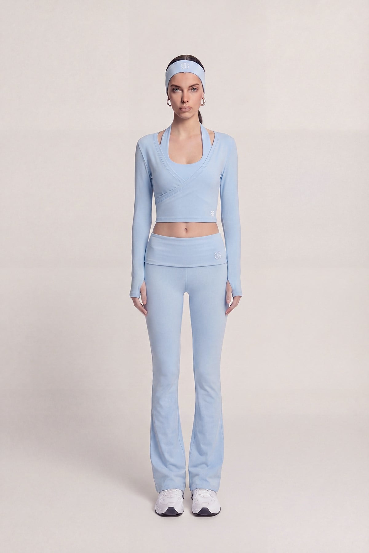 Bağlamalı Crop Kesim Ellen Bolero Mavi