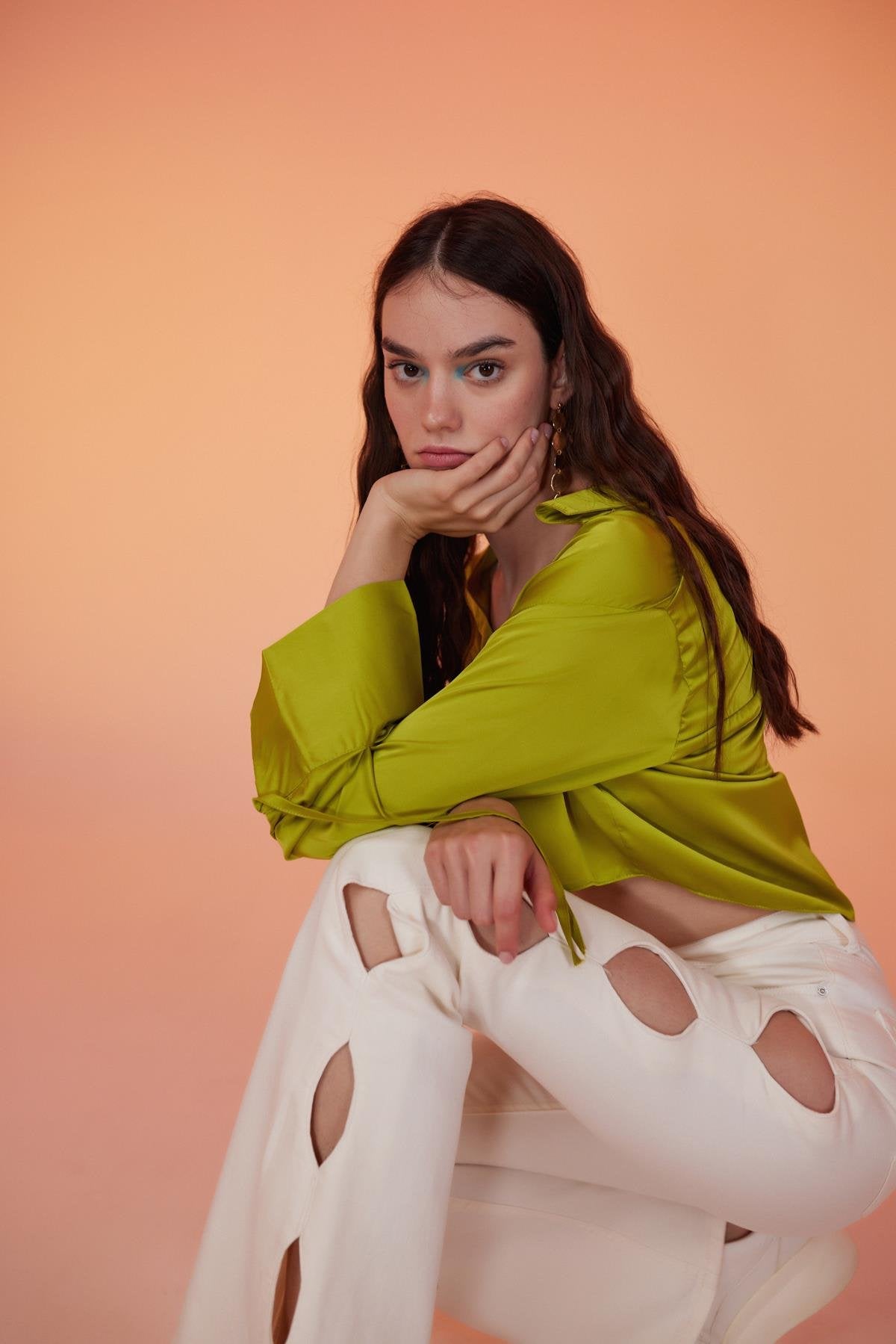 Cutout Jean Pantolon Beyaz Beyaz L / 30