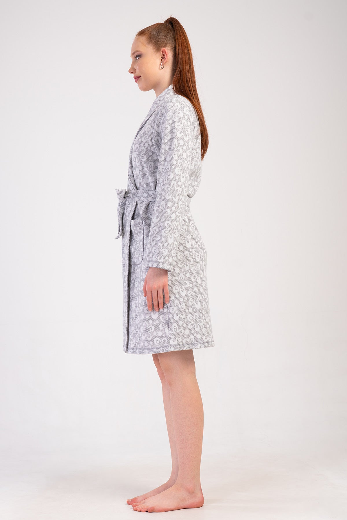 KADIN JAKARLI INTERLOK KROSETALI UZUN KOL CEPLI SABAHLIK