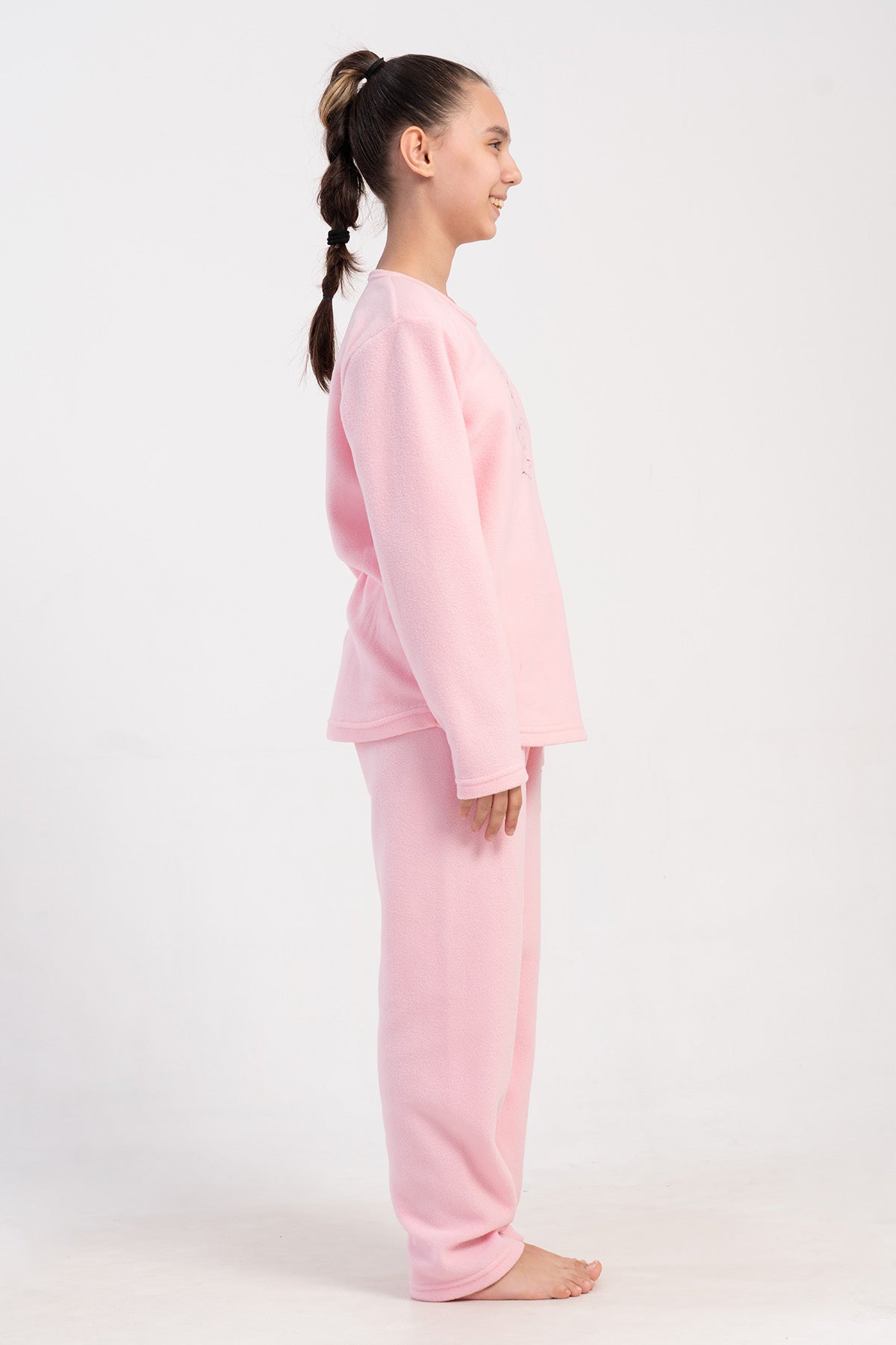 Kids' Girl Fleece Pink Pyjama Set