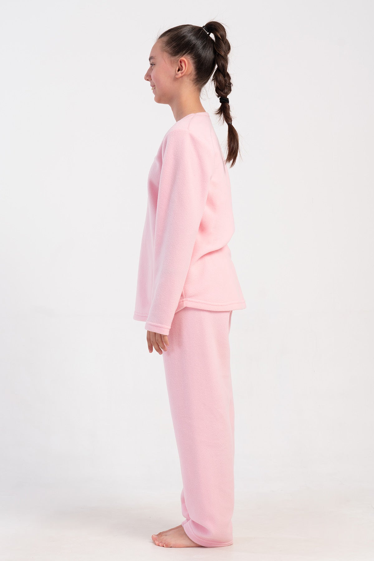 Kids' Girl Fleece Pink Pyjama Set