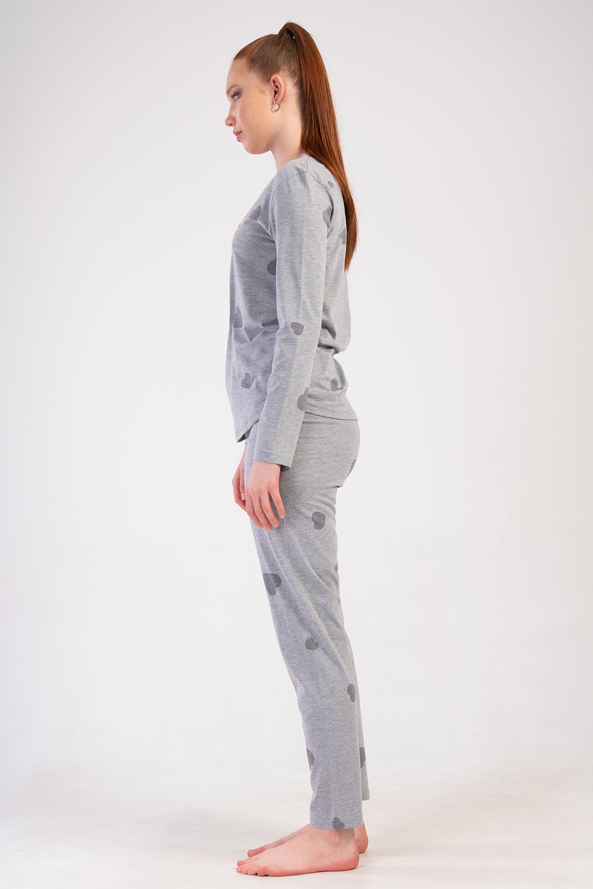 KADIN P.SUPREM O YAKA UZUN KOL ETEGI OVAL PIJAMA TAKIM