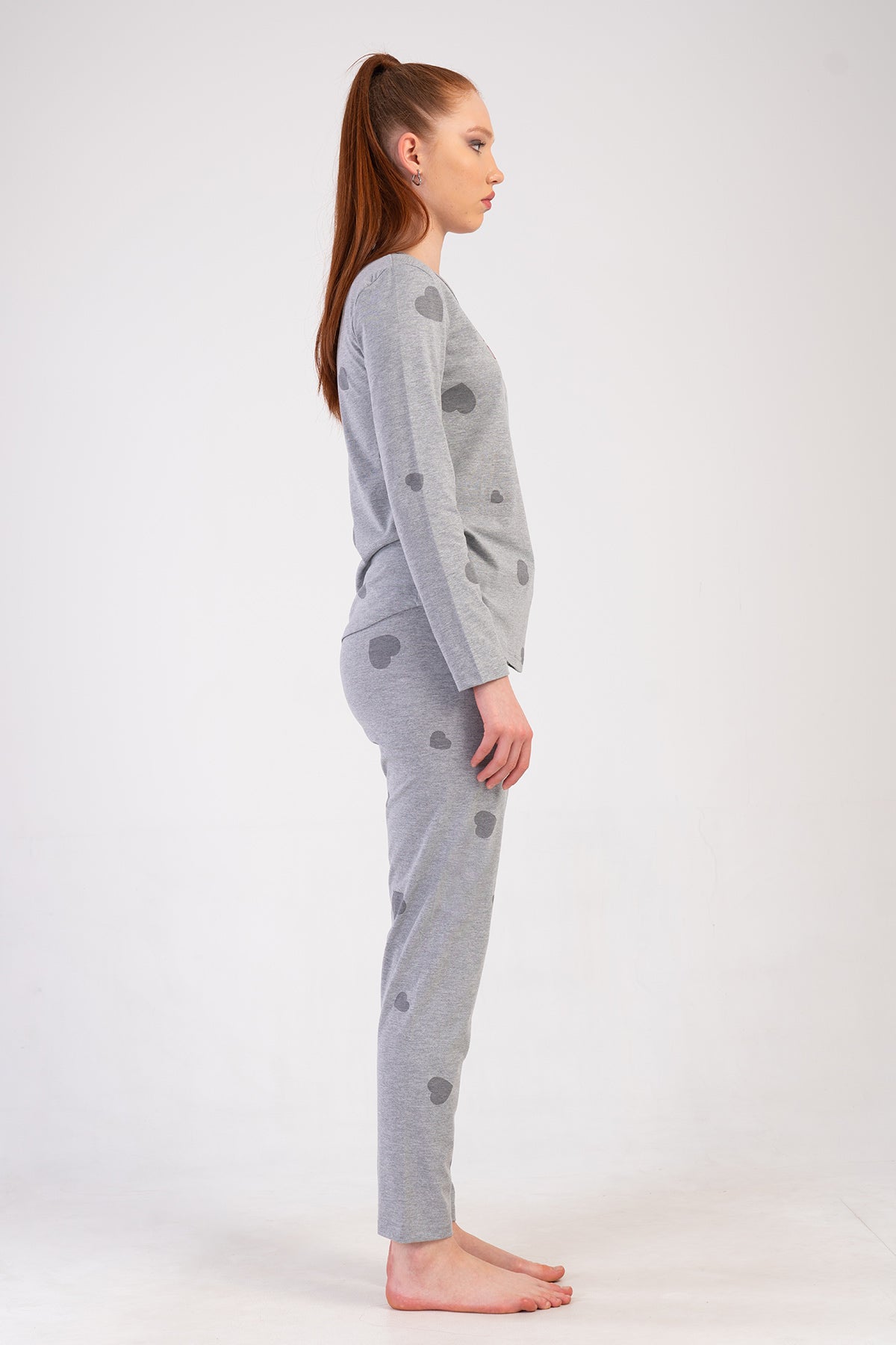 KADIN P.SUPREM O YAKA UZUN KOL ETEGI OVAL PIJAMA TAKIM