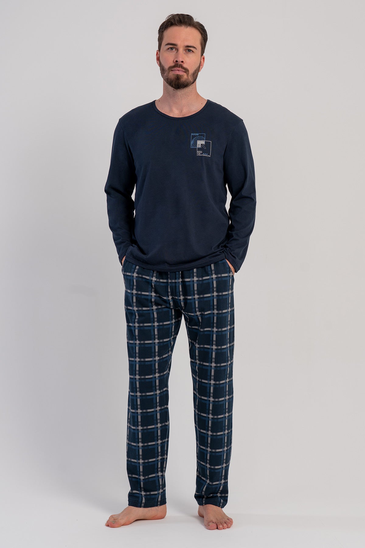 CEPLI ERKEK P.SUPREM XXL O YAKA UZUN KOL PIJAMA TAKIM