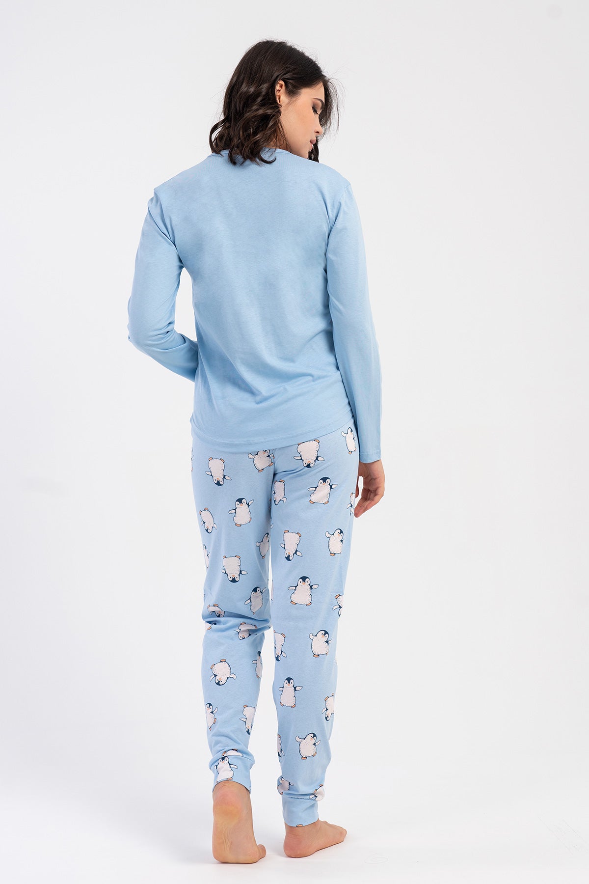 KADIN P.SUPREM O YAKA UZUN KOL ETEGI OVAL MANSETLI PIJAMA TAKIM