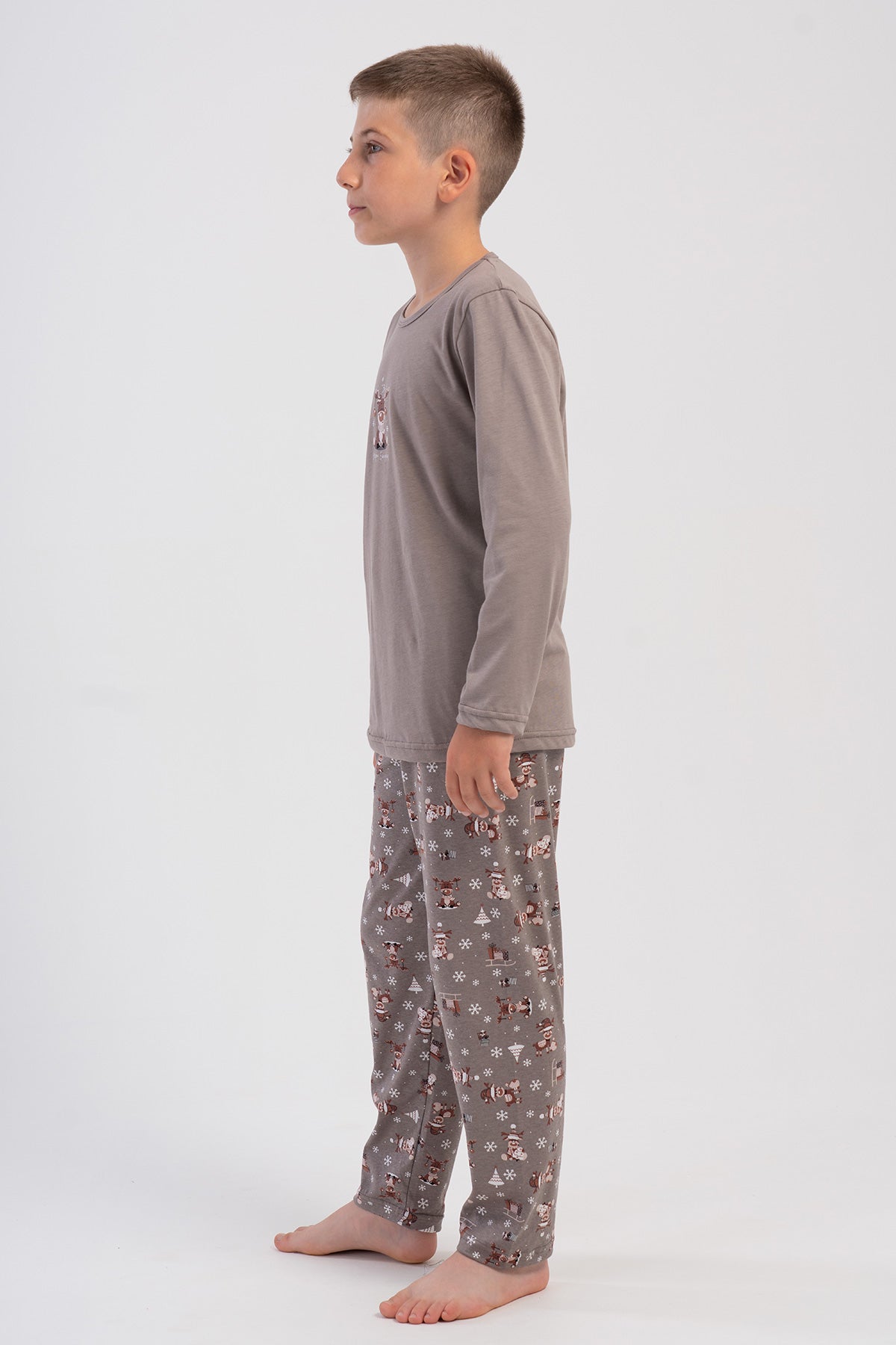 ERKEK COCUK P.SUPREM O YAKA UZUN KOL PIJAMA TAKIM(5-6/13-14)