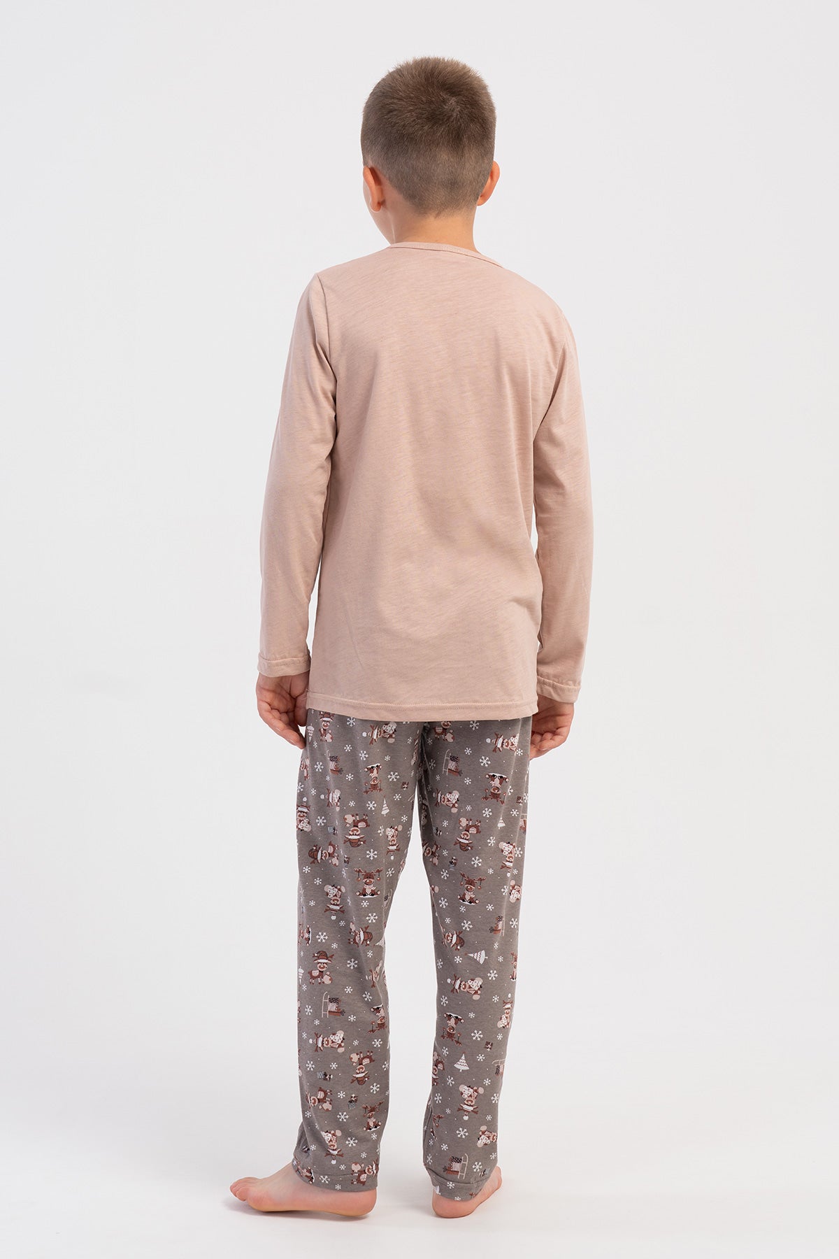 ERKEK COCUK P.SUPREM O YAKA UZUN KOL PIJAMA TAKIM(5-6/13-14)