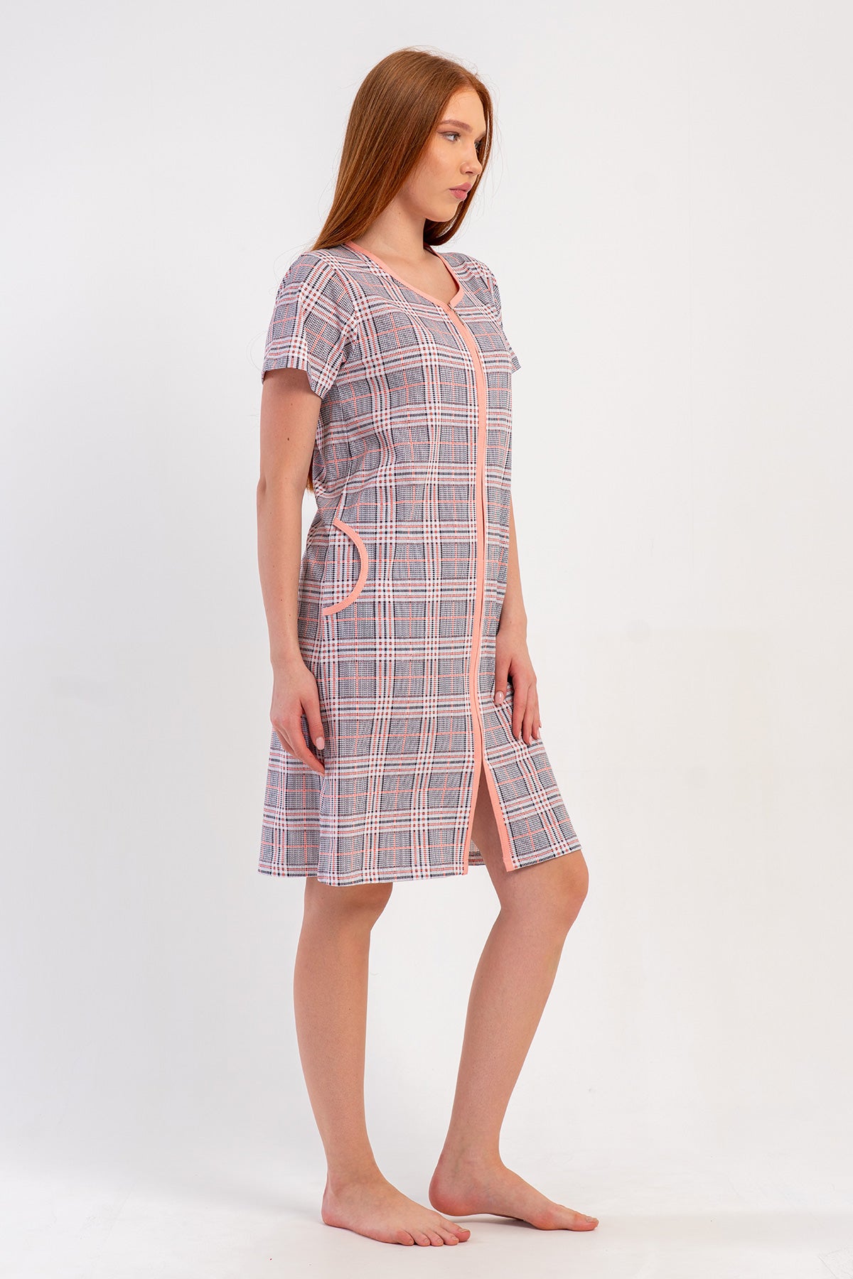 KADIN P.SUPREM KISA KOL FERMUARLI CEPLI EV ELBISESI